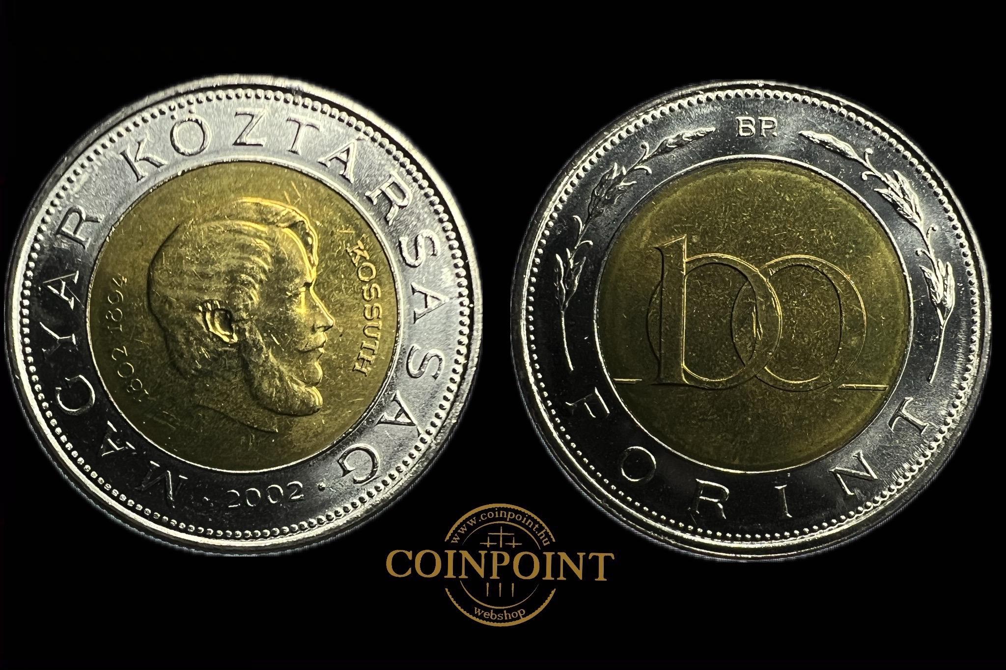 Kossuth Magyar Köztársaság  100 Forint  2002  BP Adamo FOEM1  aUNC  KÖTŐJEL NÉLKÜL 