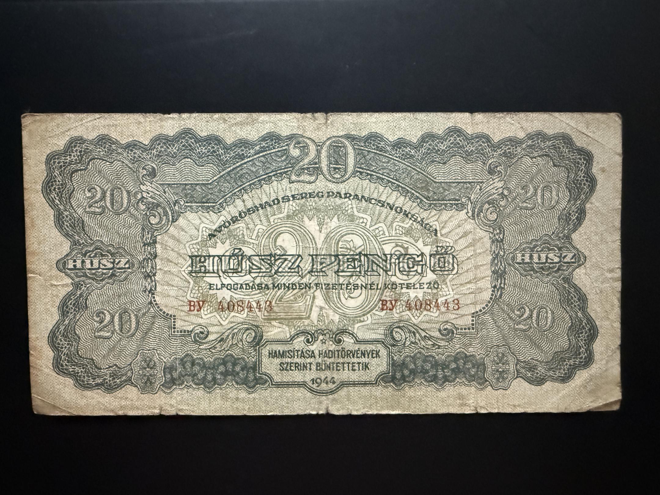 20 Pengő (1944) Vöröshadsereg, Adamo P44, F