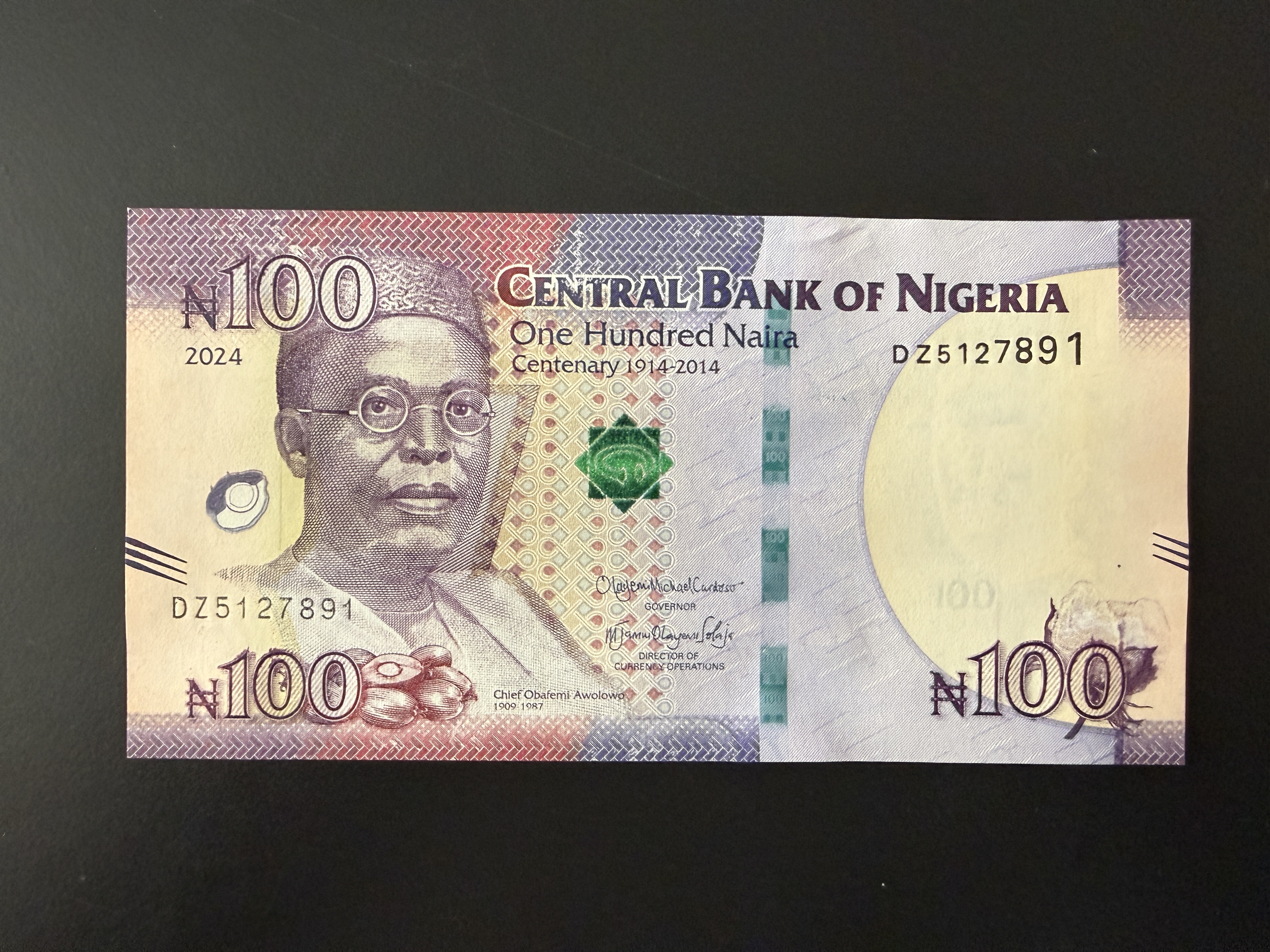 Nigeria 100 Naira 2024 (P.41) UNC - Nigéria 100 éves fennállása