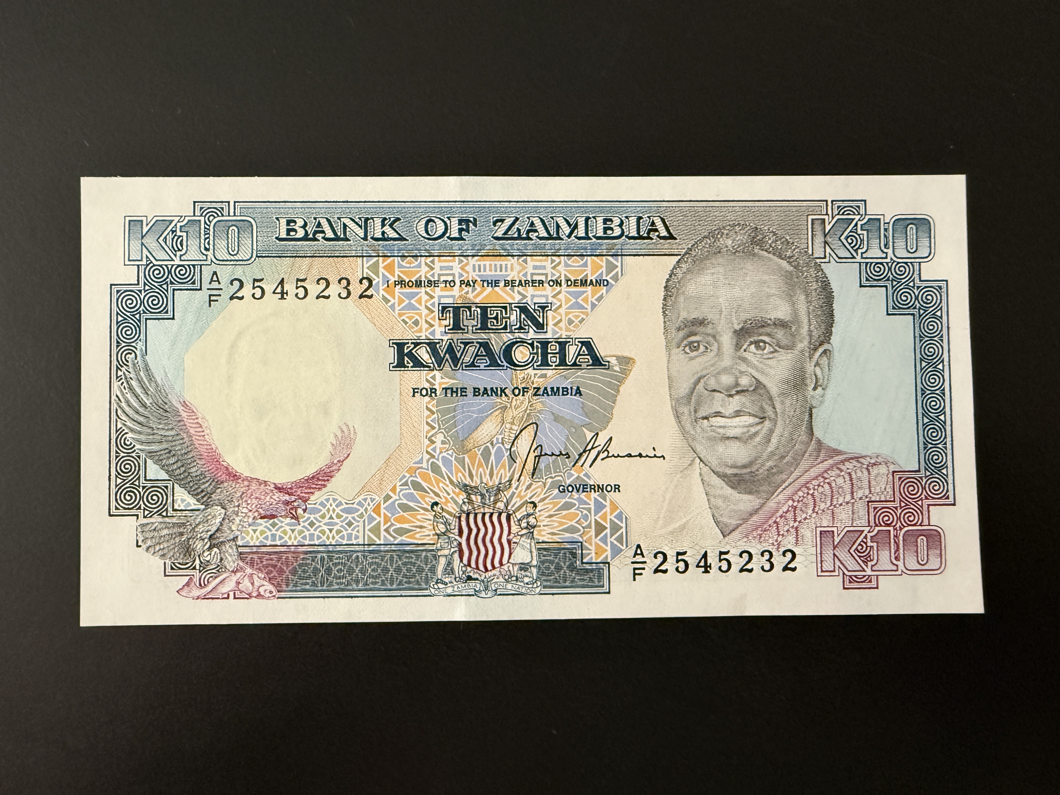ZAMBIA 10 Kwacha ND (1990-1992) (P.31) UNC