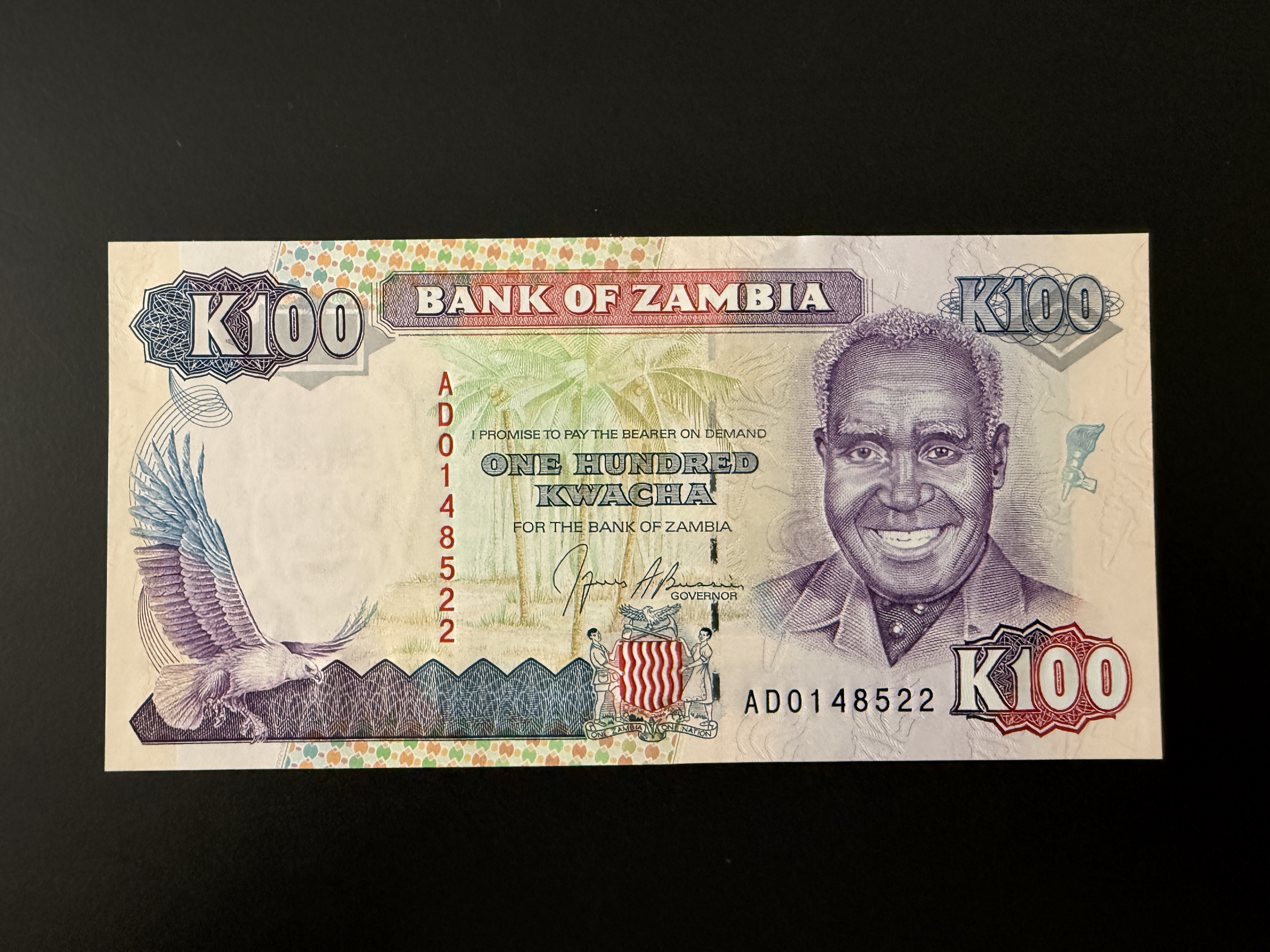 ZAMBIA 100 Kwacha ND (1990-1992) (P.34) UNC