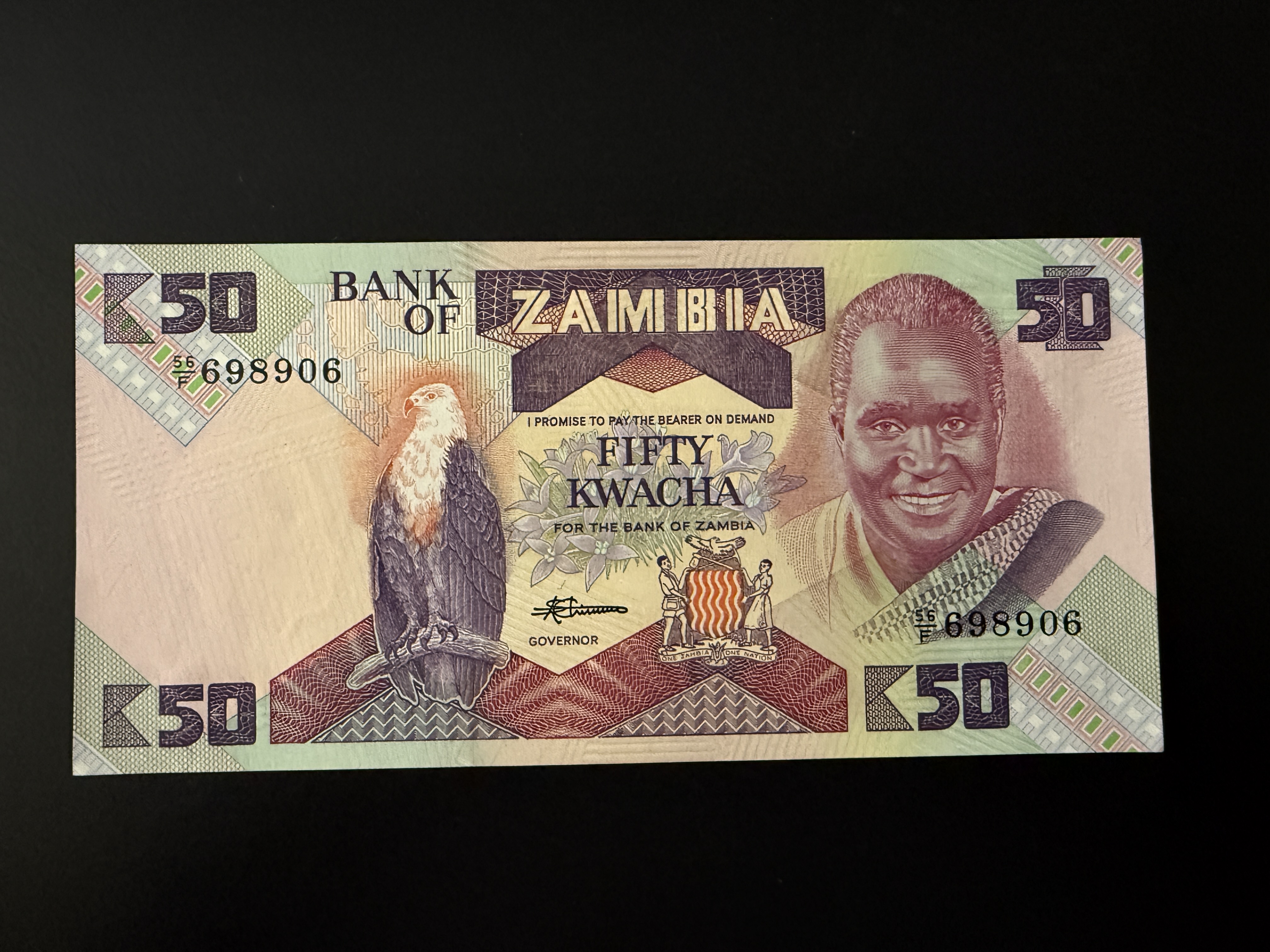 ZAMBIA 50 Kwacha ND (1986-1987) (P.28) UNC