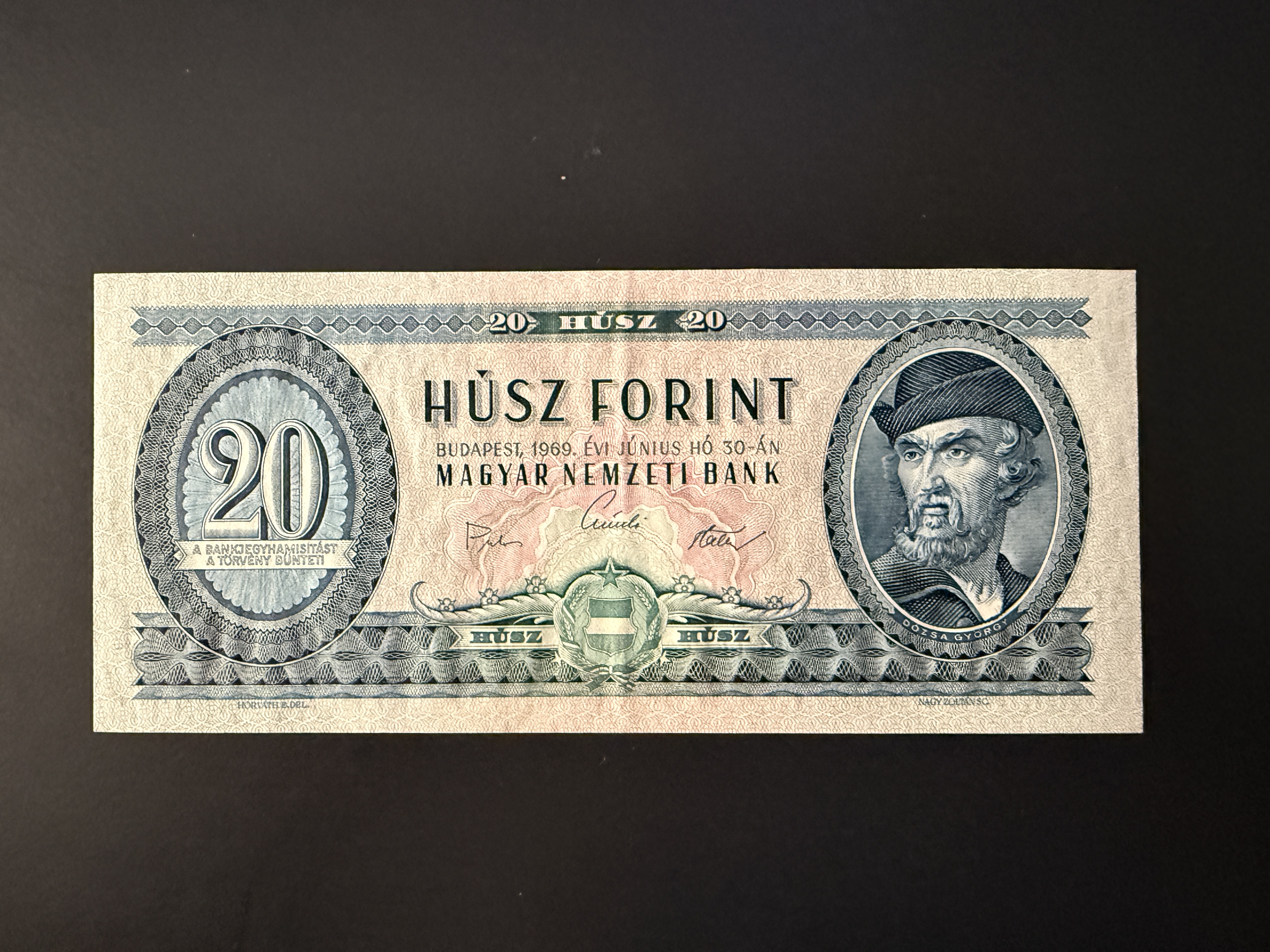 20 Forint (1969) VF Adamo F15