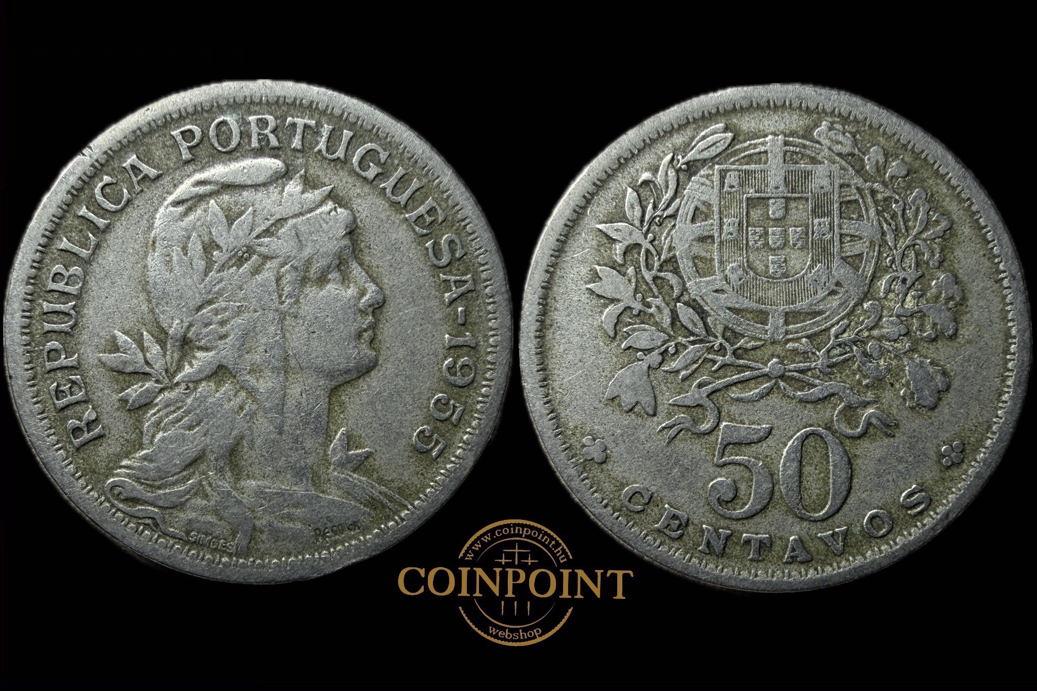 Portugália 50 Centavos 1955