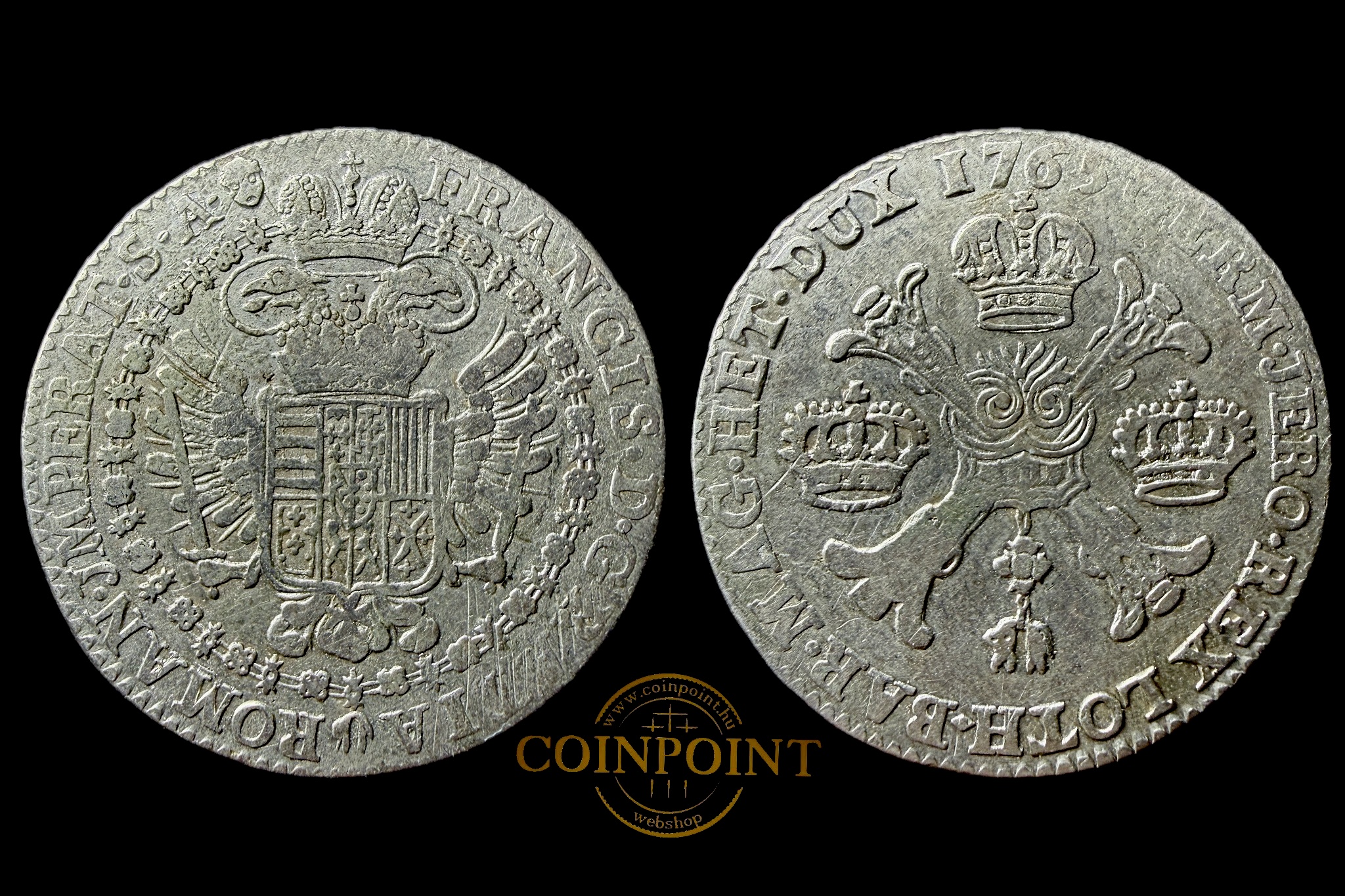 Lotharingiai Ferenc 1/2 Koronatallér 1765 Dav1283