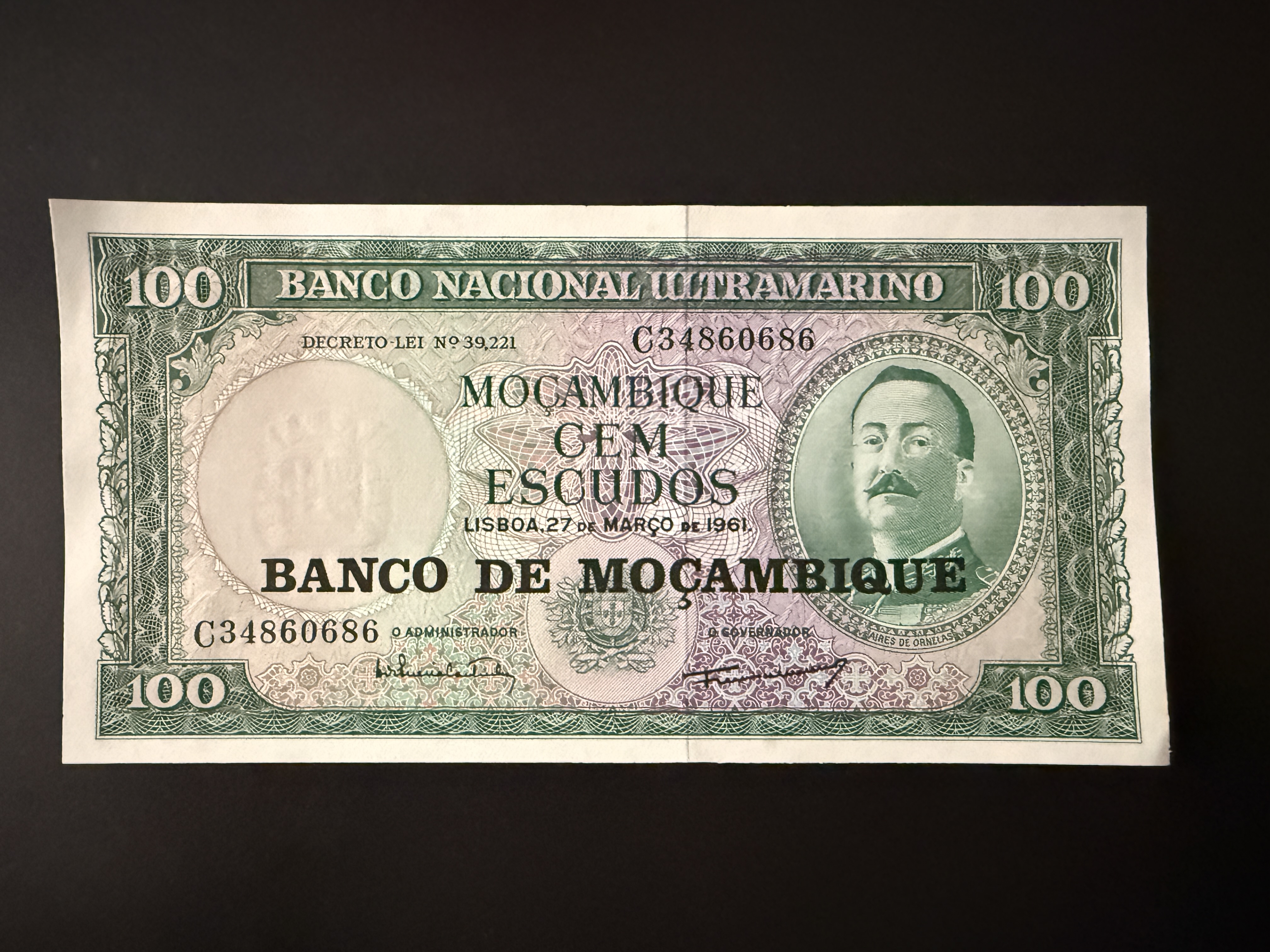 MOZAMBIQUE 100 Escudos 27.03.1961 (1976) (P.117) UNC