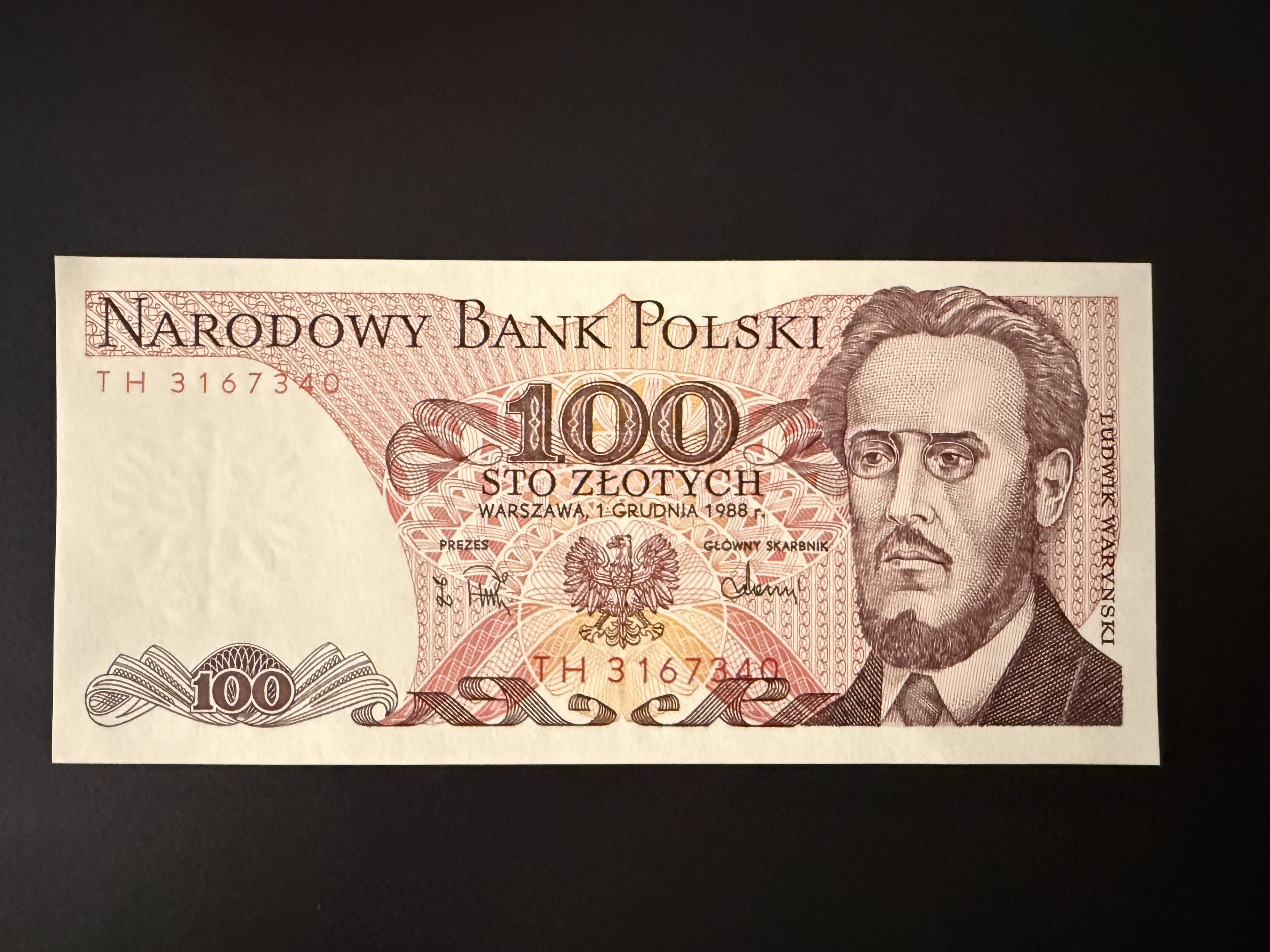 POLAND 100 Złotych 1.12.1988 (P.143) UNC