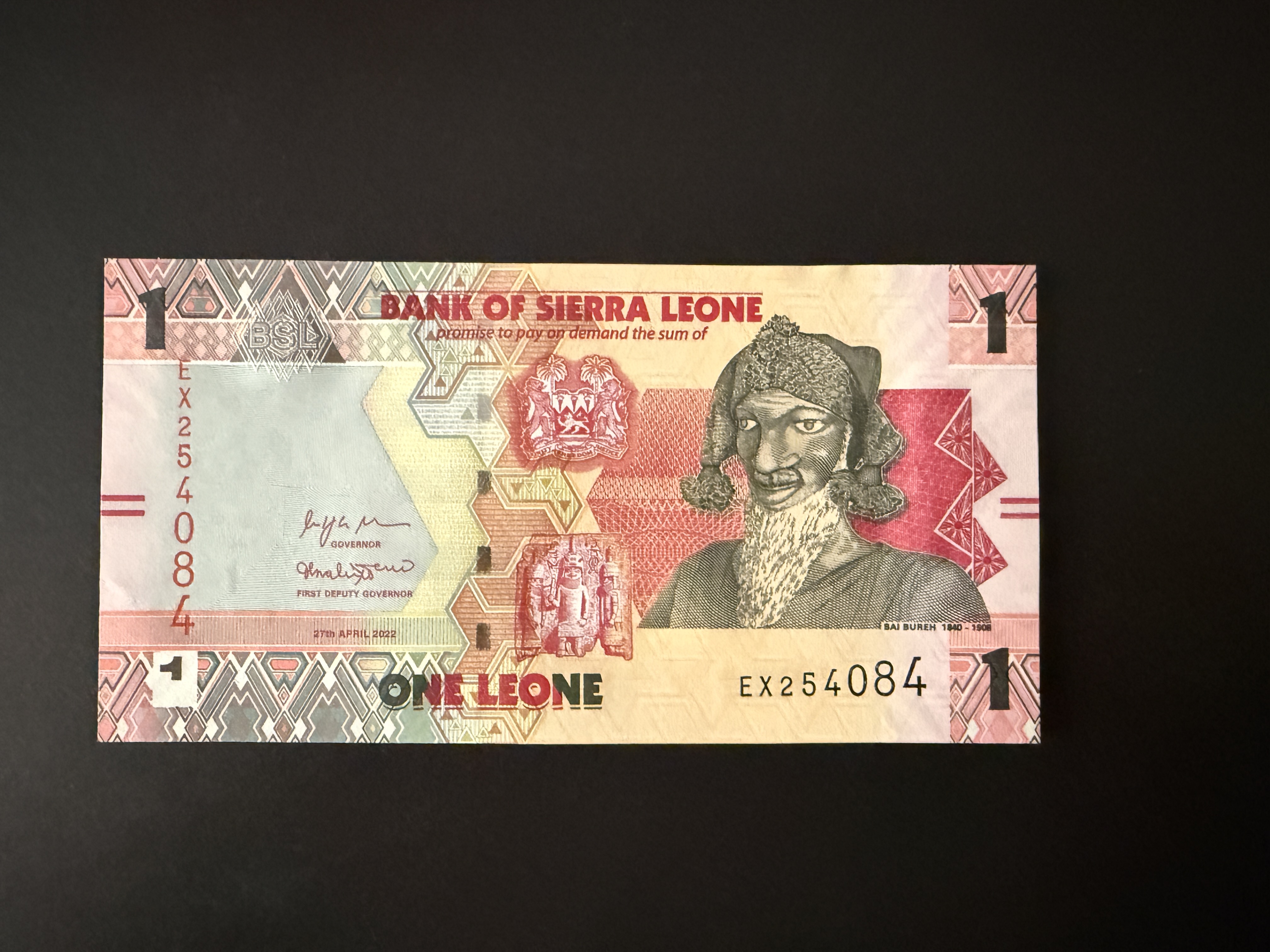 SIERRA LEONE 1 Leone 27.4.2022 (P.34) UNC