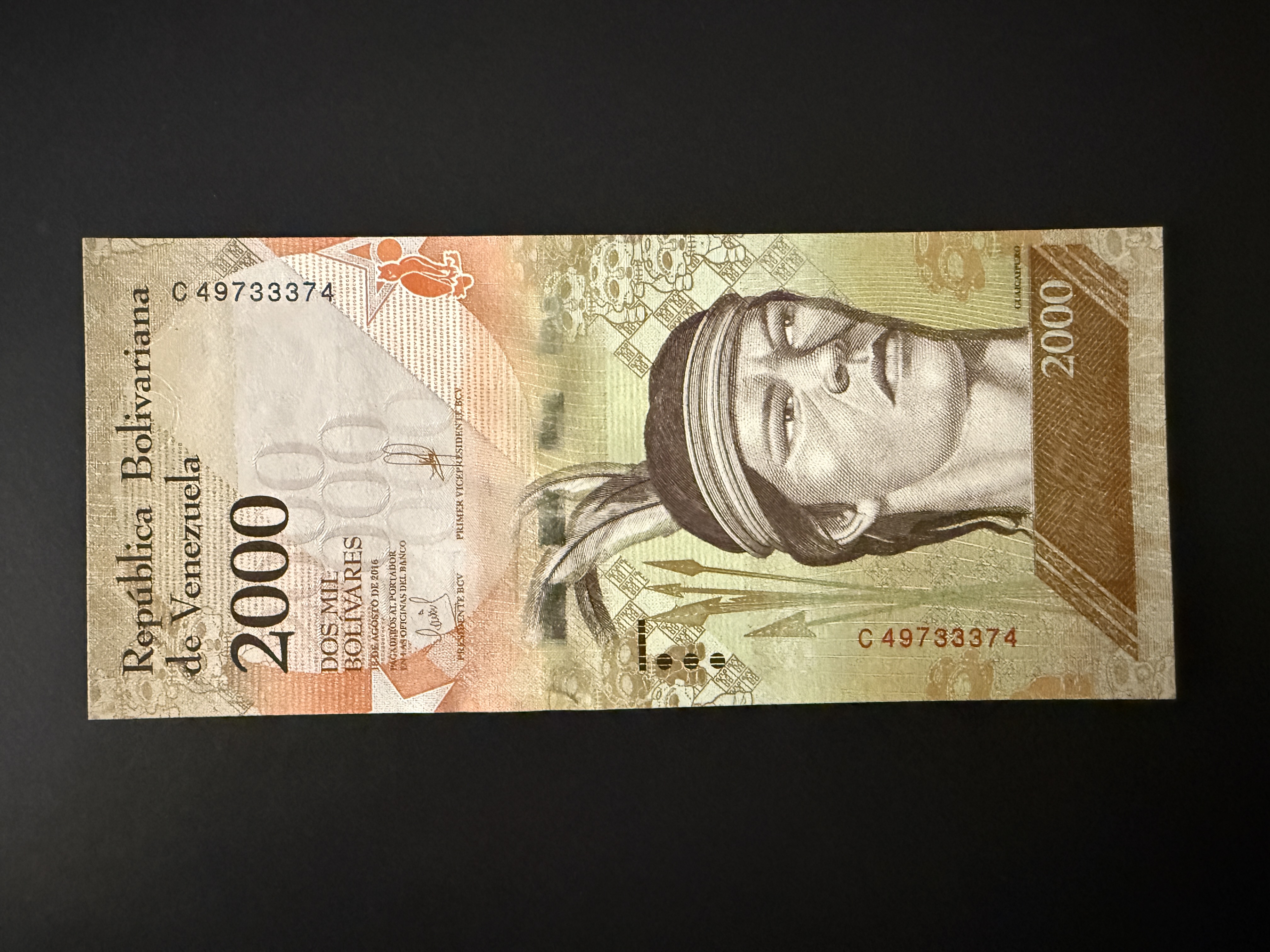 VENEZUELA 2000 Bolivares 18.8.2016 (P.96) UNC