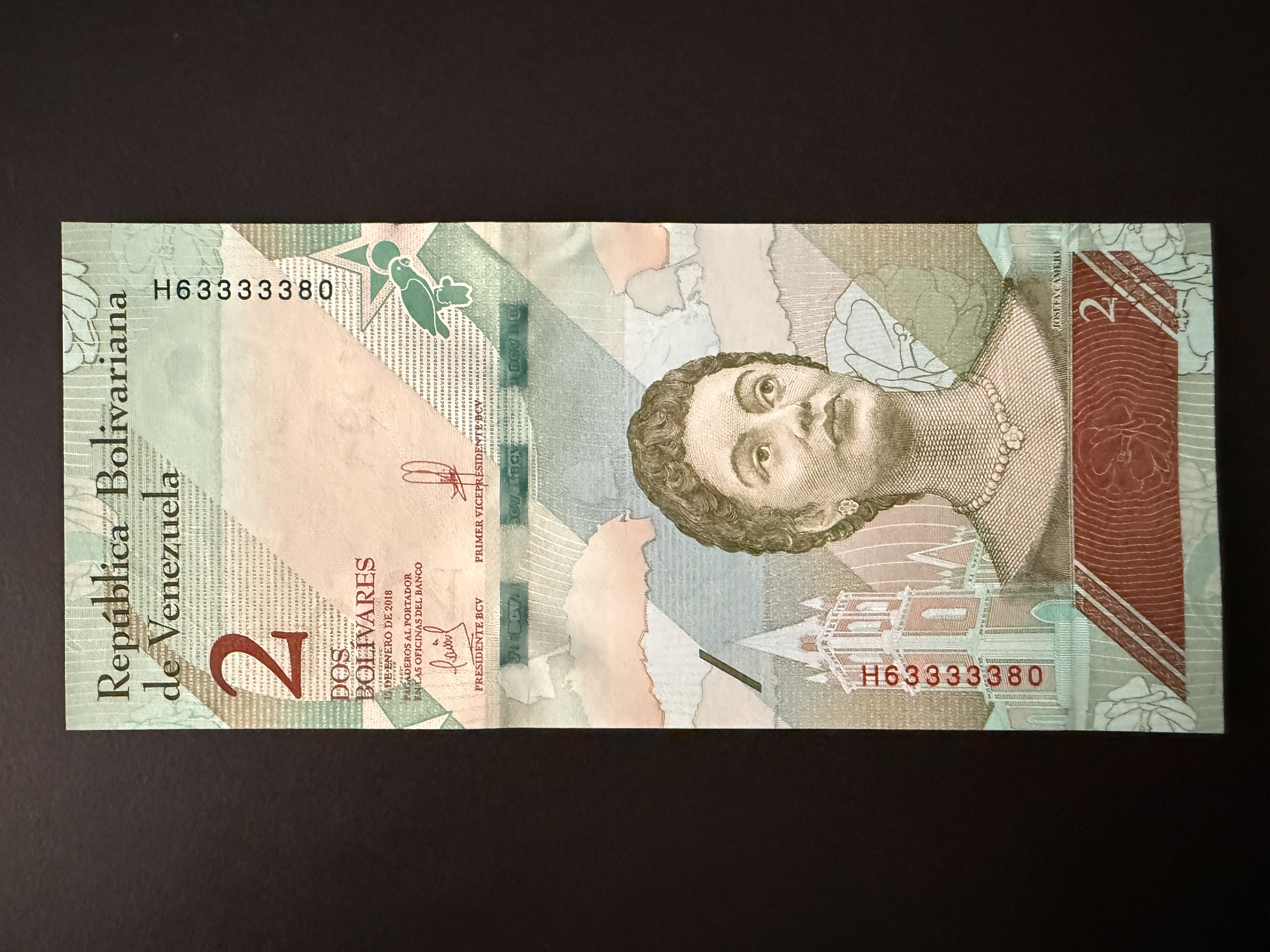 VENEZUELA 2 Bolivares 15.1.2018 (P.101) UNC