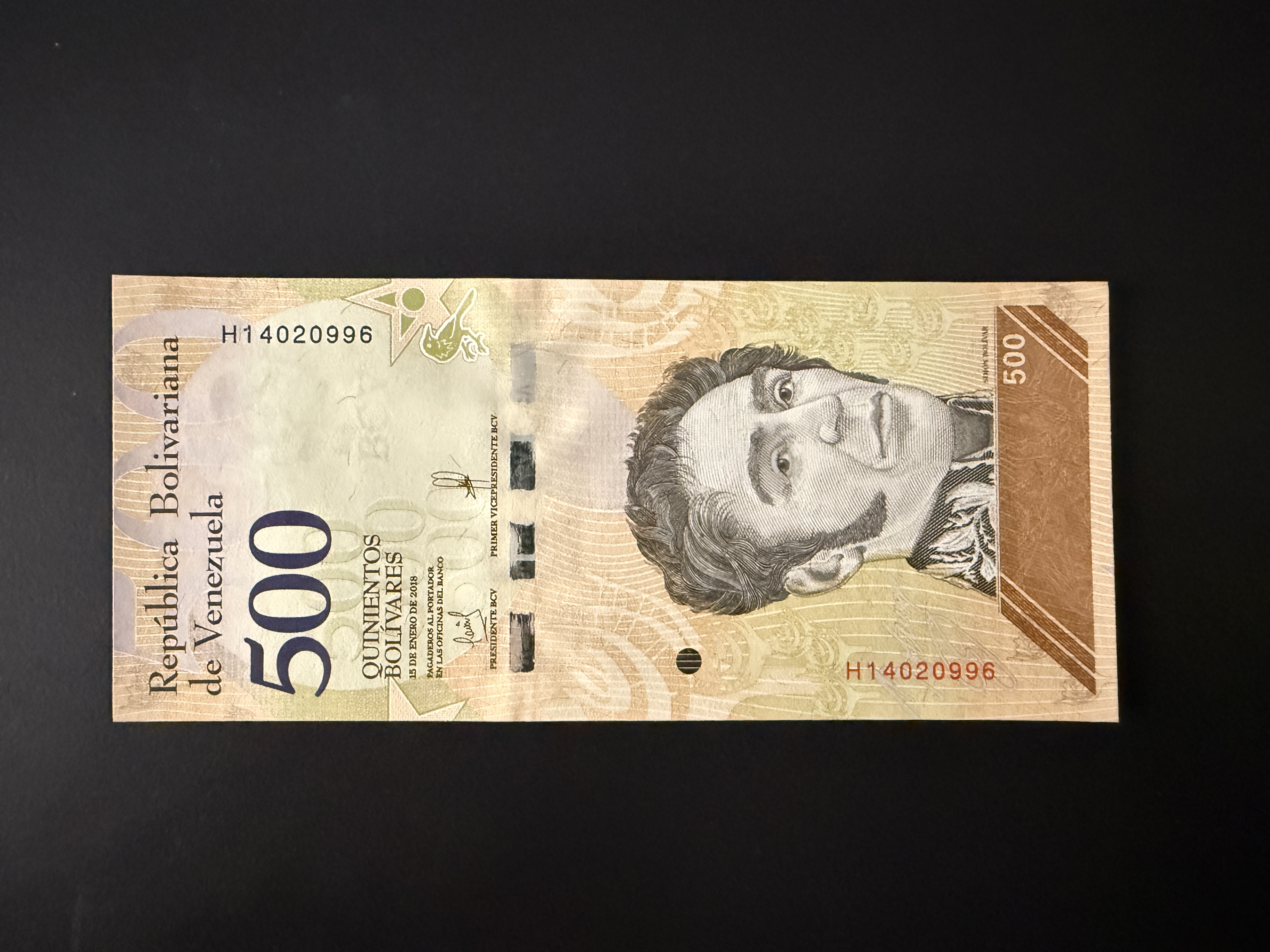 VENEZUELA 500 Bolivares 15.1.2018 (2019) (P.108) UNC