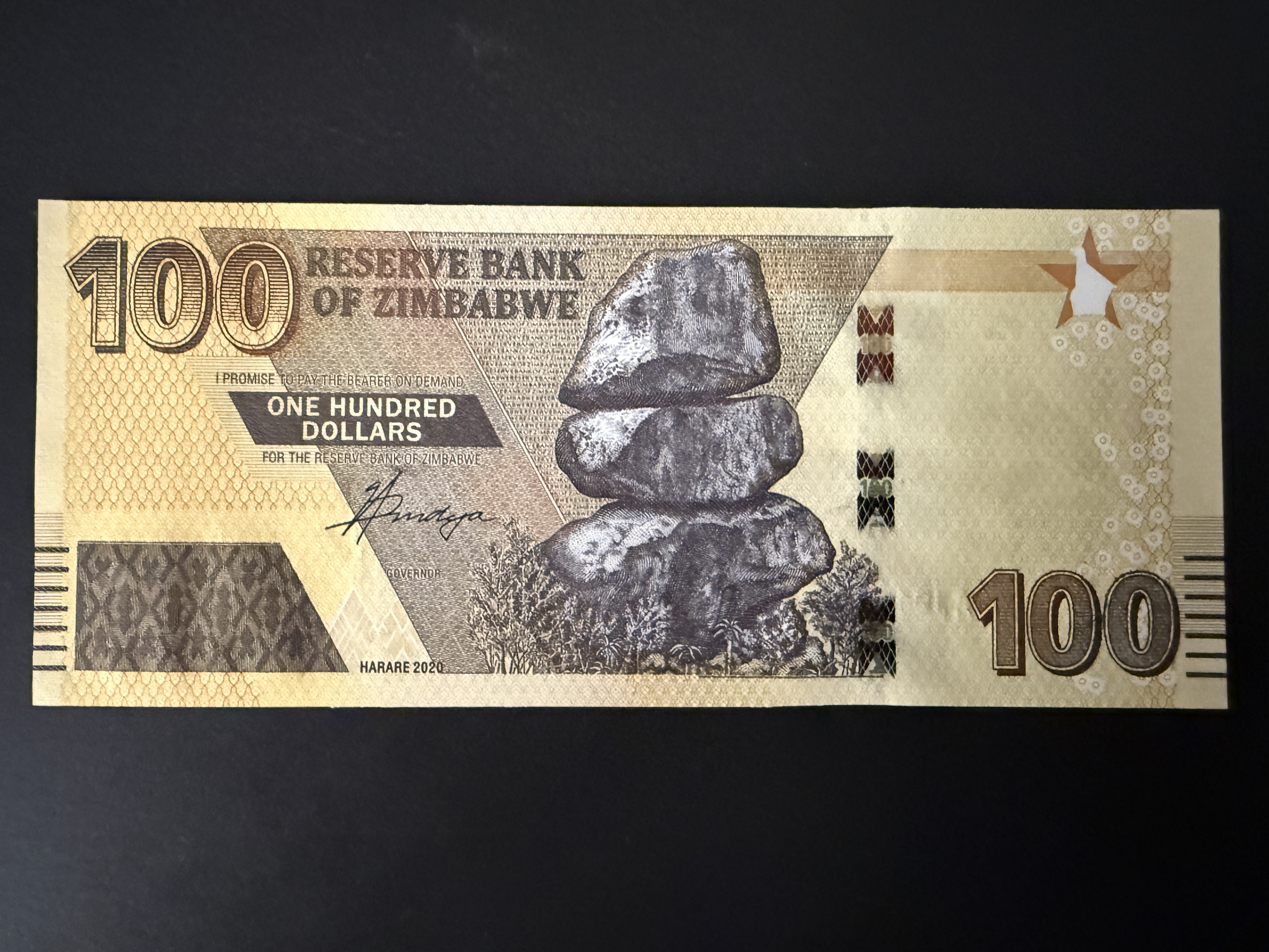 ZIMBABWE 100 Dollars 2020 (2021) (P.106) UNC