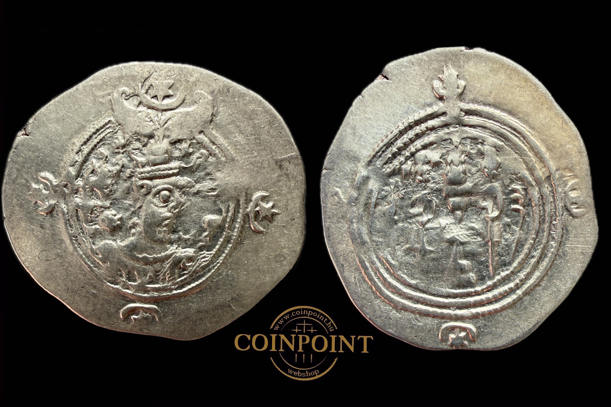 II.Huszrau Szászánida Birodalom királya (i.sz.591-628) Drachma Göbl II_2