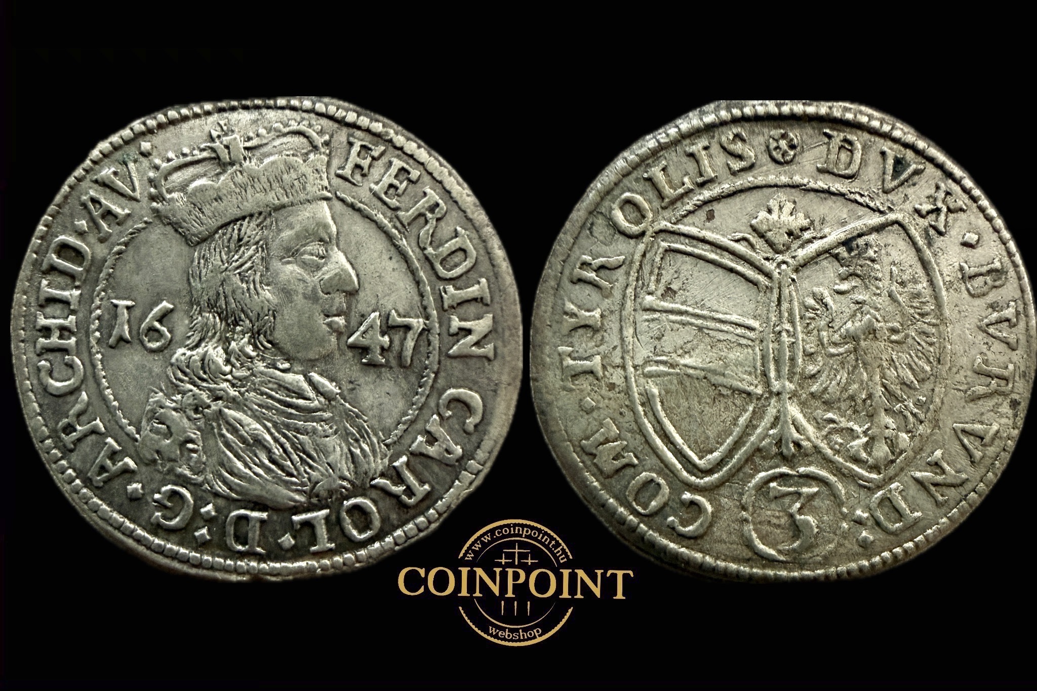 III. Ferdinánd Károly (1647) 3 krajcár Hall