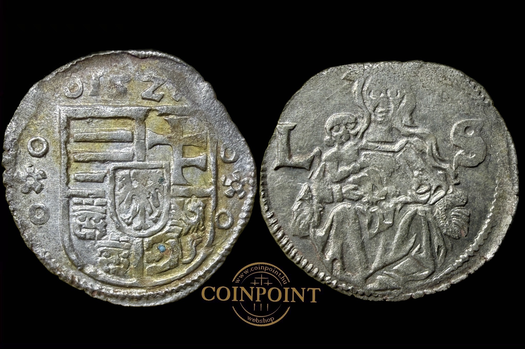 II.Lajos 1524 L-S Dénár ÉH-675/t