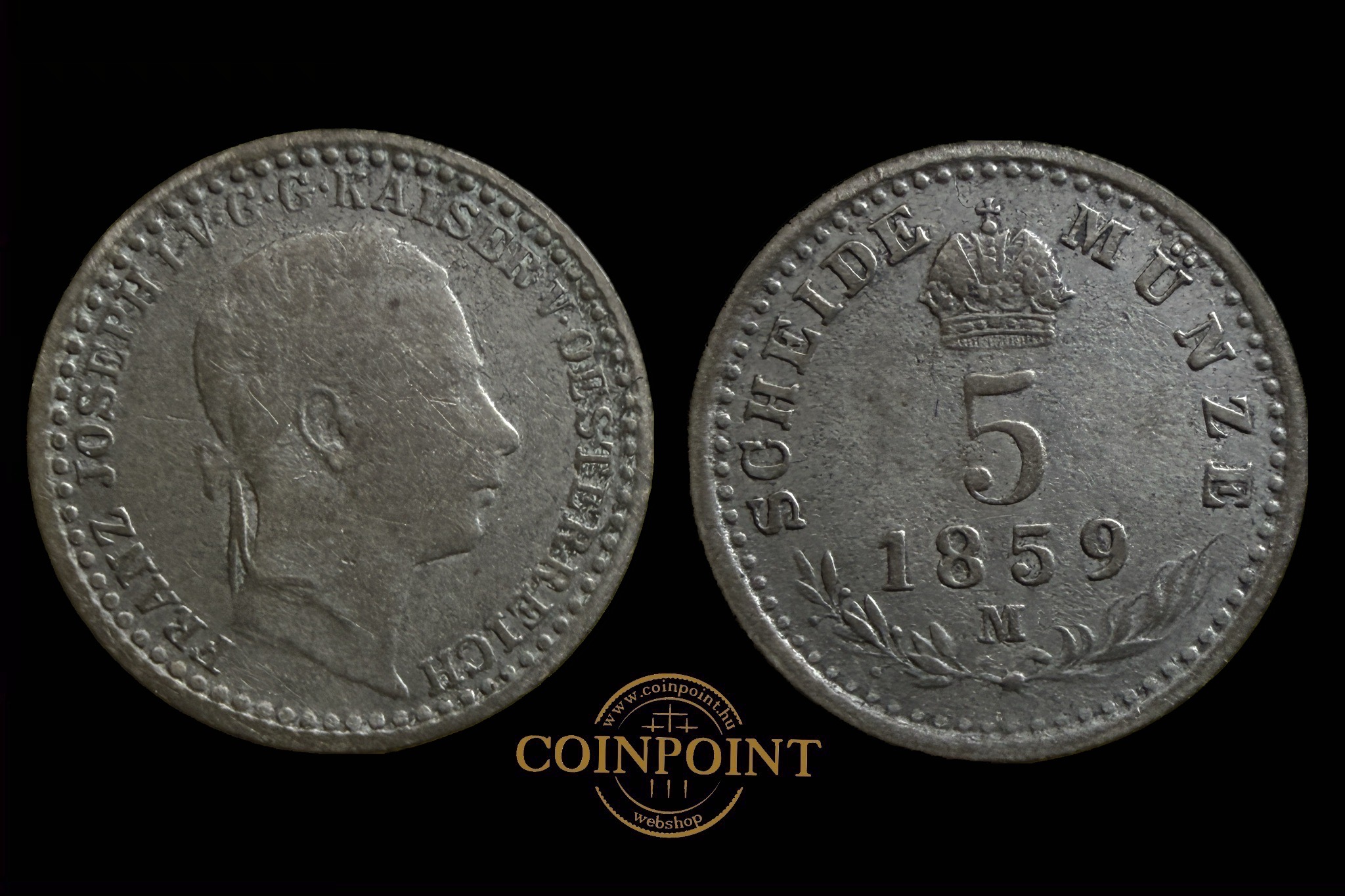 Ferenc József 5 Krajcár 1859 M 