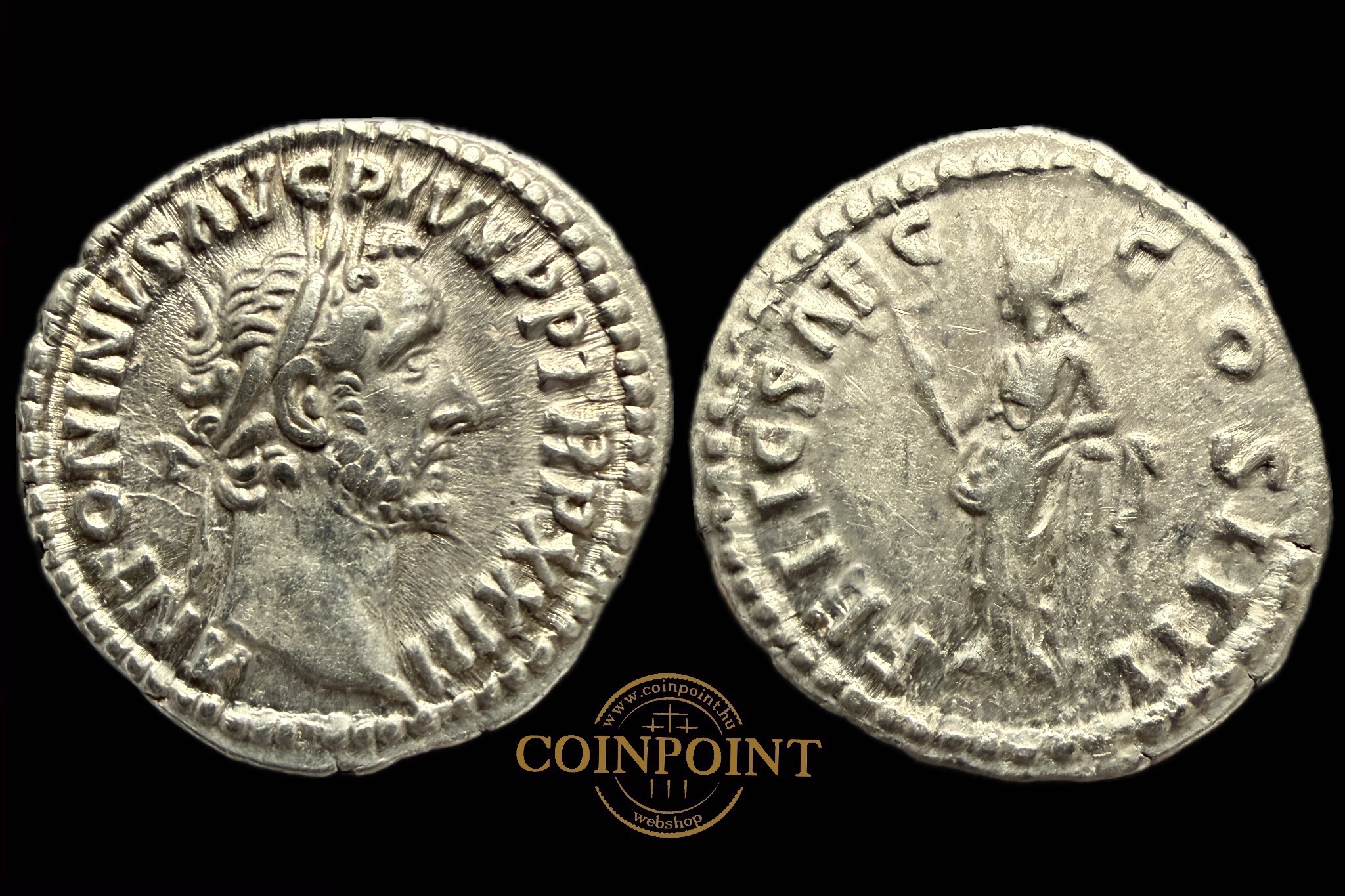 Antoninus Pius dénár (i.sz.160-161) Róma RIC III 309