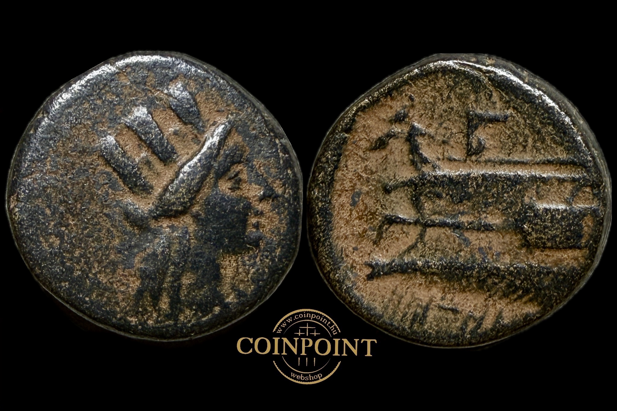 Főnicia Arados Tyche fejes (i.e.II.sz.) AE