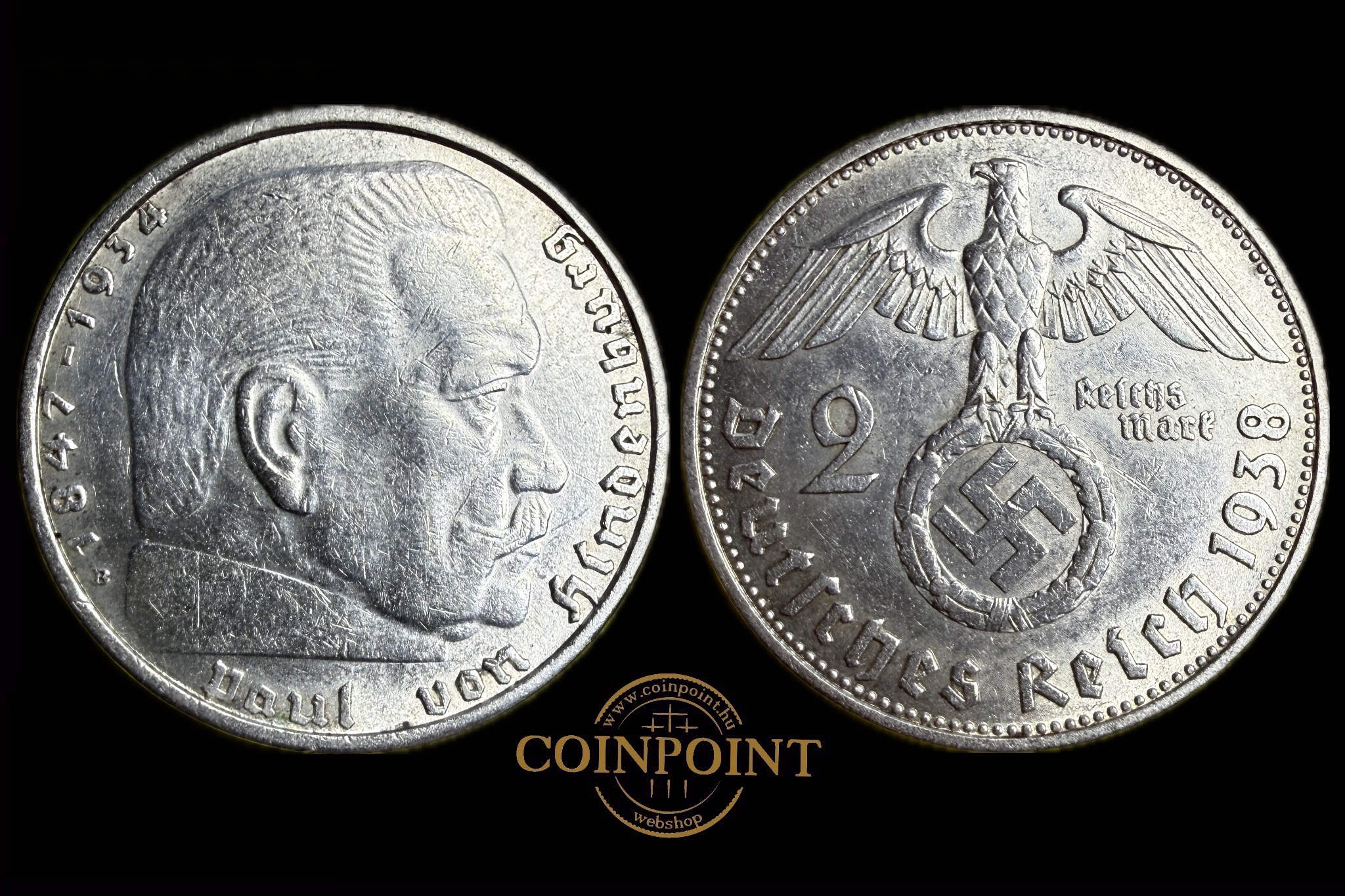 Reichsmark 2 Márka 1938 B