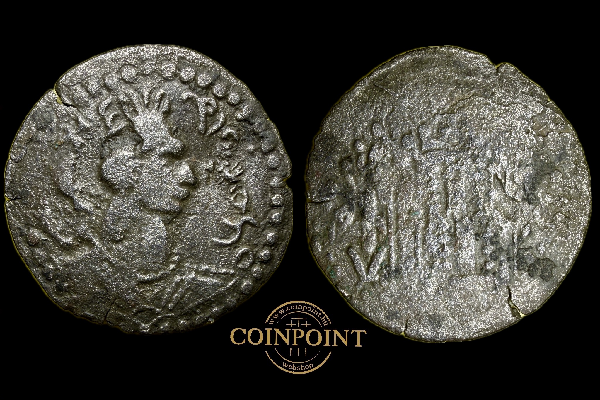 Hun Tribes-Nyugati Türk Drachma Sri Sahi (i.sz.679 után)Göbl (Hunnic)236