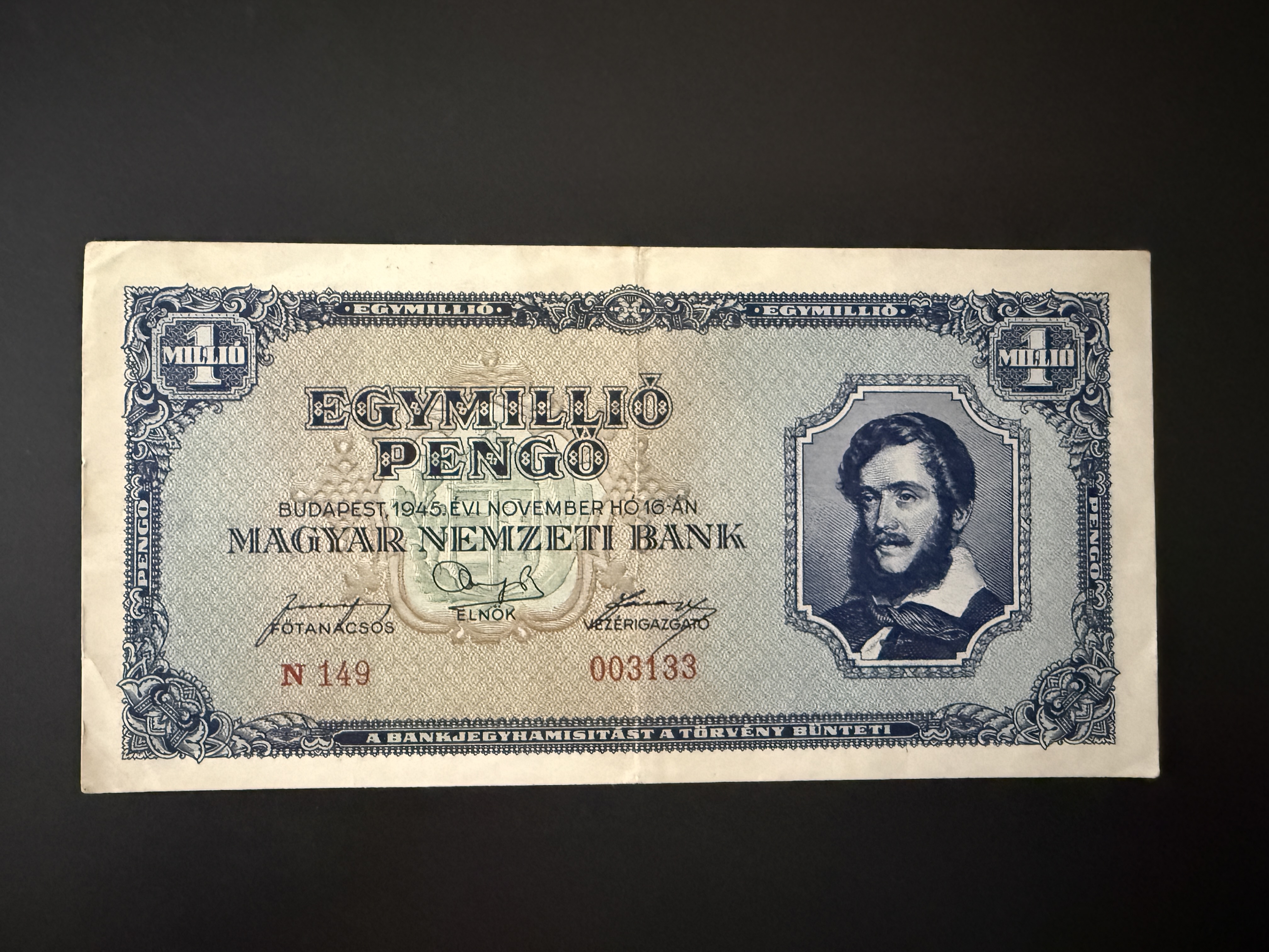 Egymillió Pengő (1945) Adamo P25 VF - Pengő