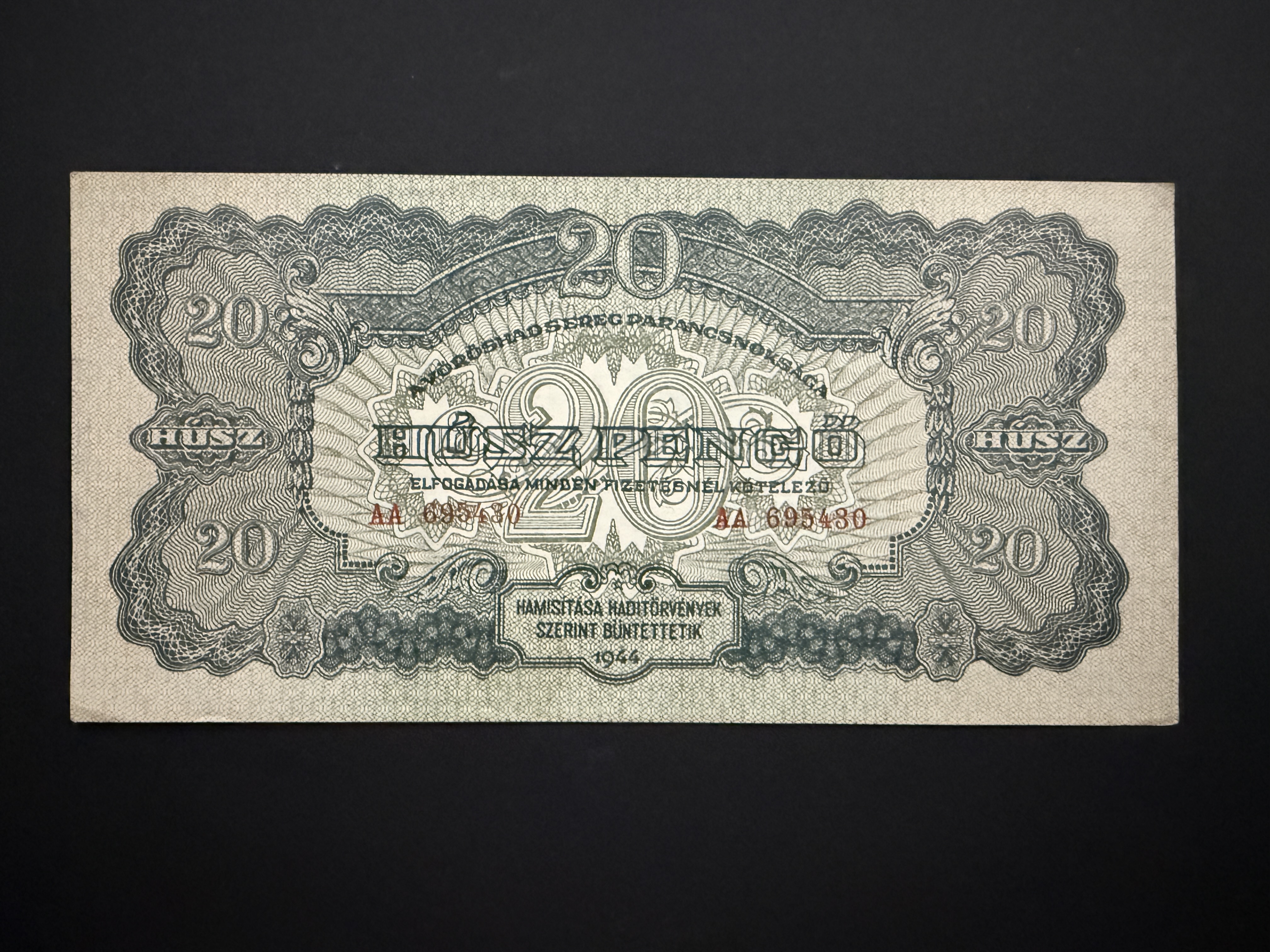 20 Pengő Vöröshadsereg (1944) Adamo P45 aUNC