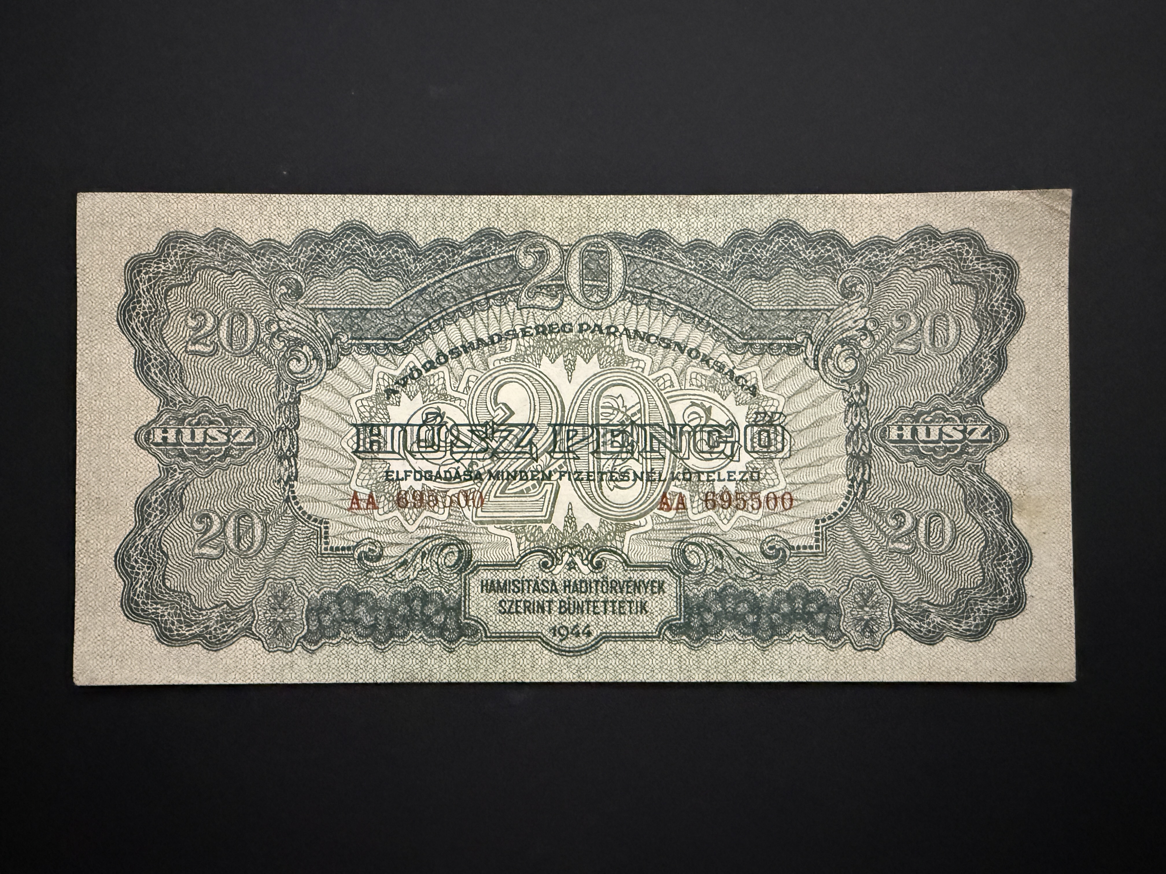 20 Pengő Vöröshadsereg (1944) Adamo P45 aUNC