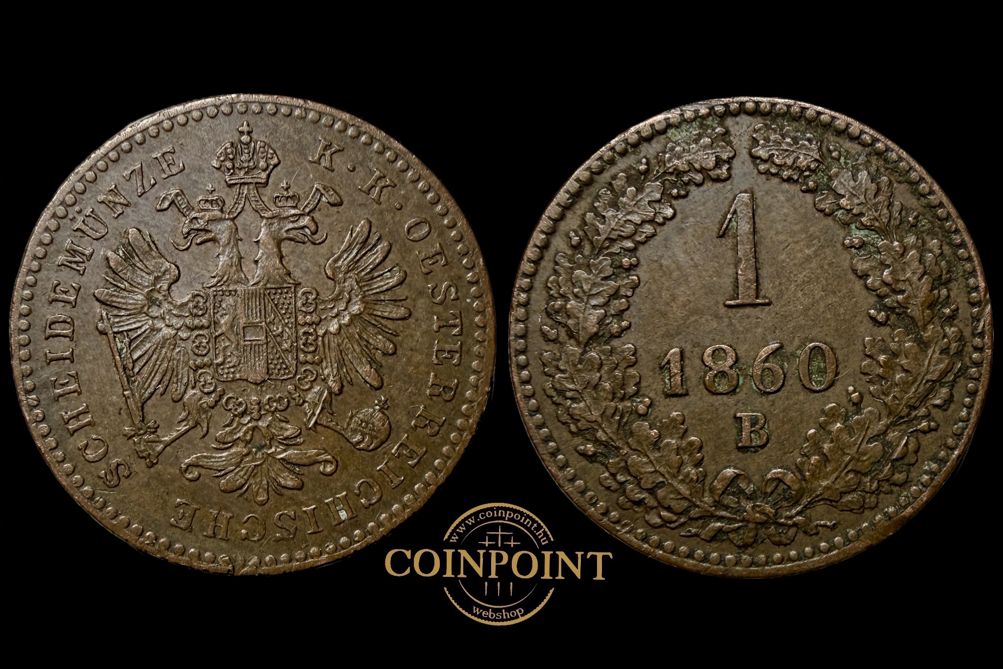 Ferenc József 1 Krajcár (1860)B Adamo M4