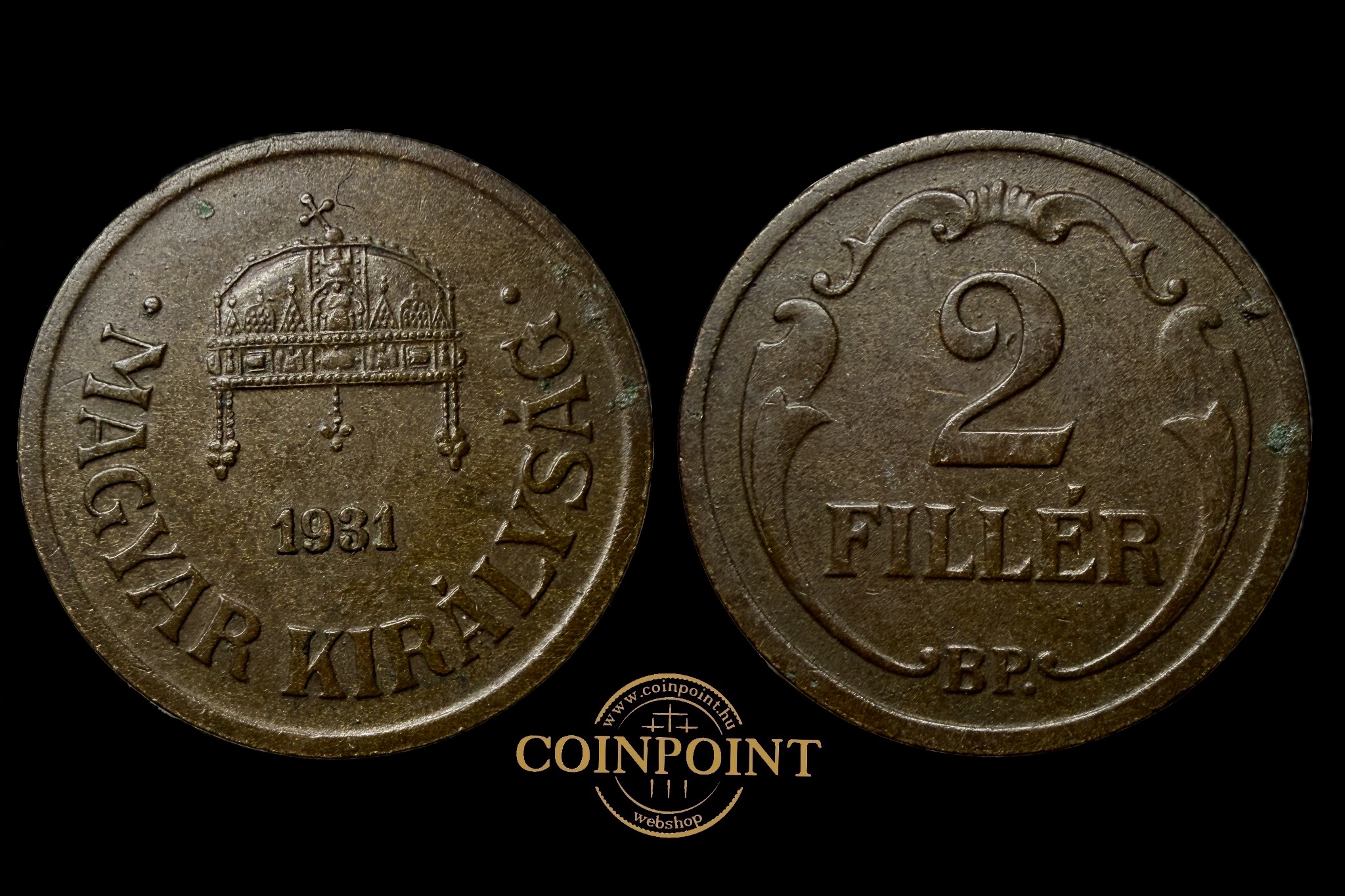 Magyar Királyság 2 Fillér 1931 BP Adamo  P2 