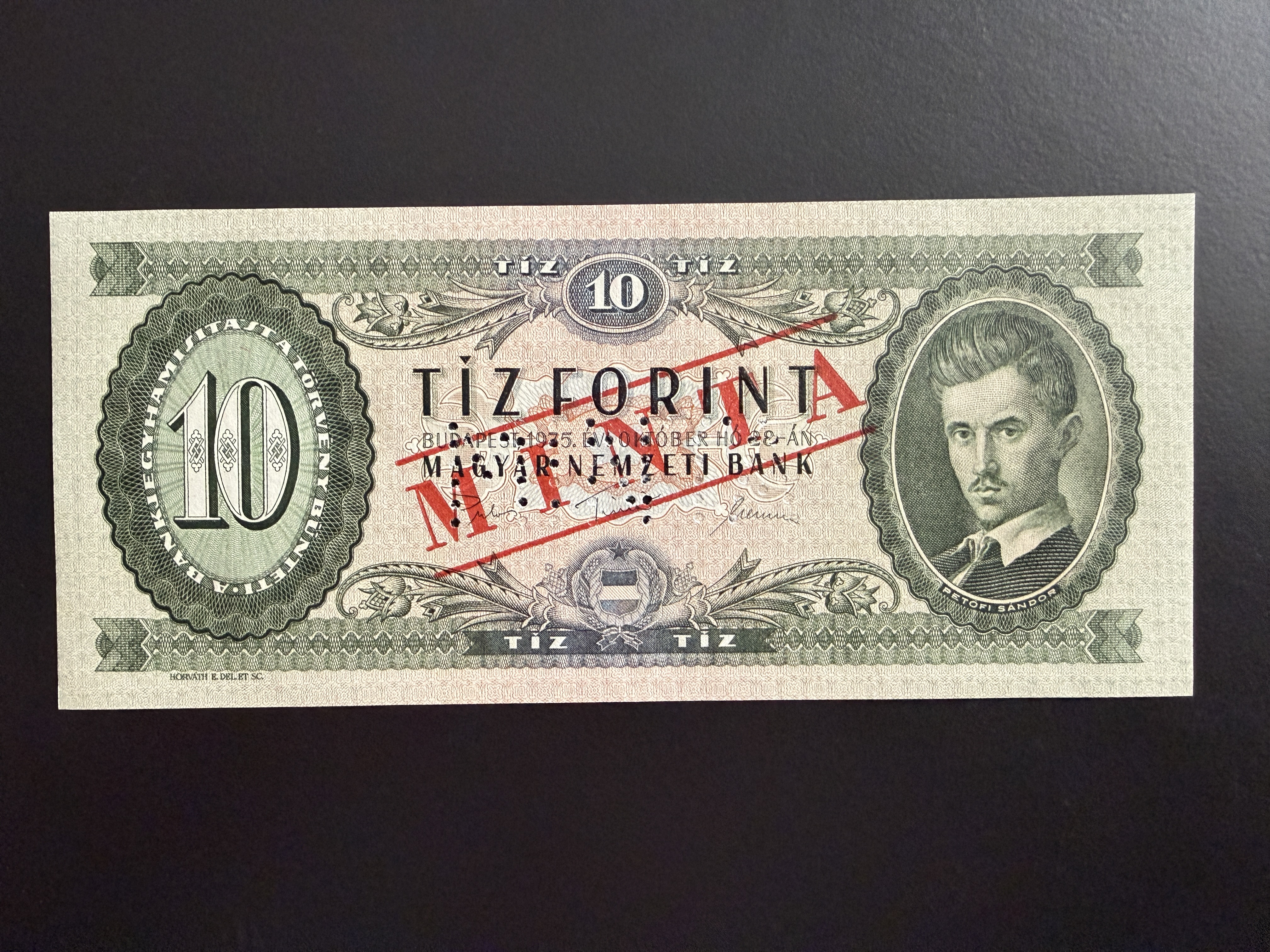 10 Forint (1975) MINTA Adamo F8M UNC