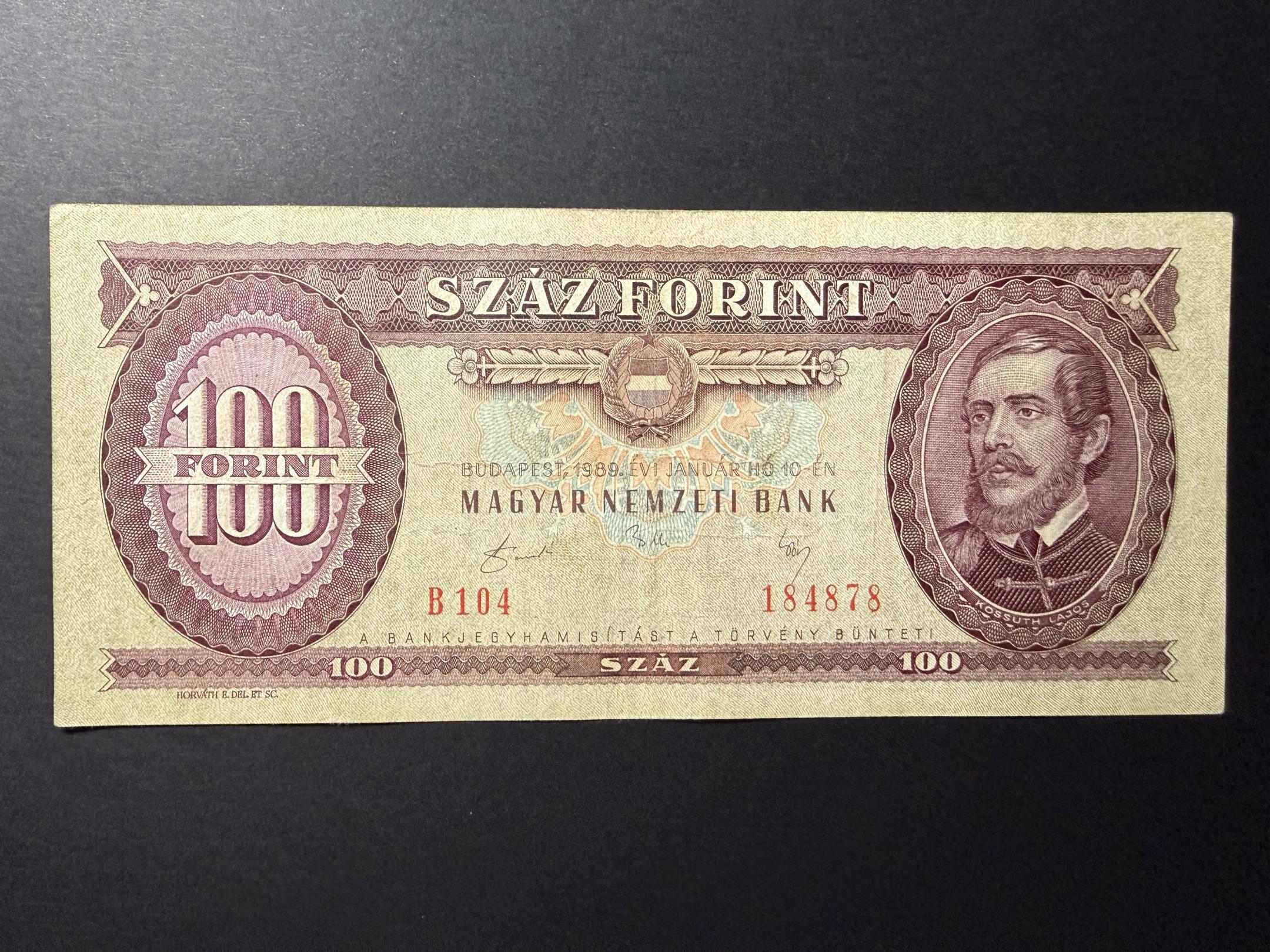 100 Forint (1989) VF Adamo F36