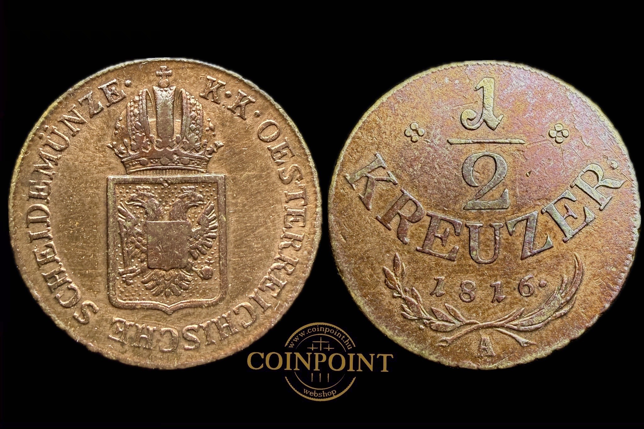 Ferenc 1/2 krajcár (1816)A Herinek 1134