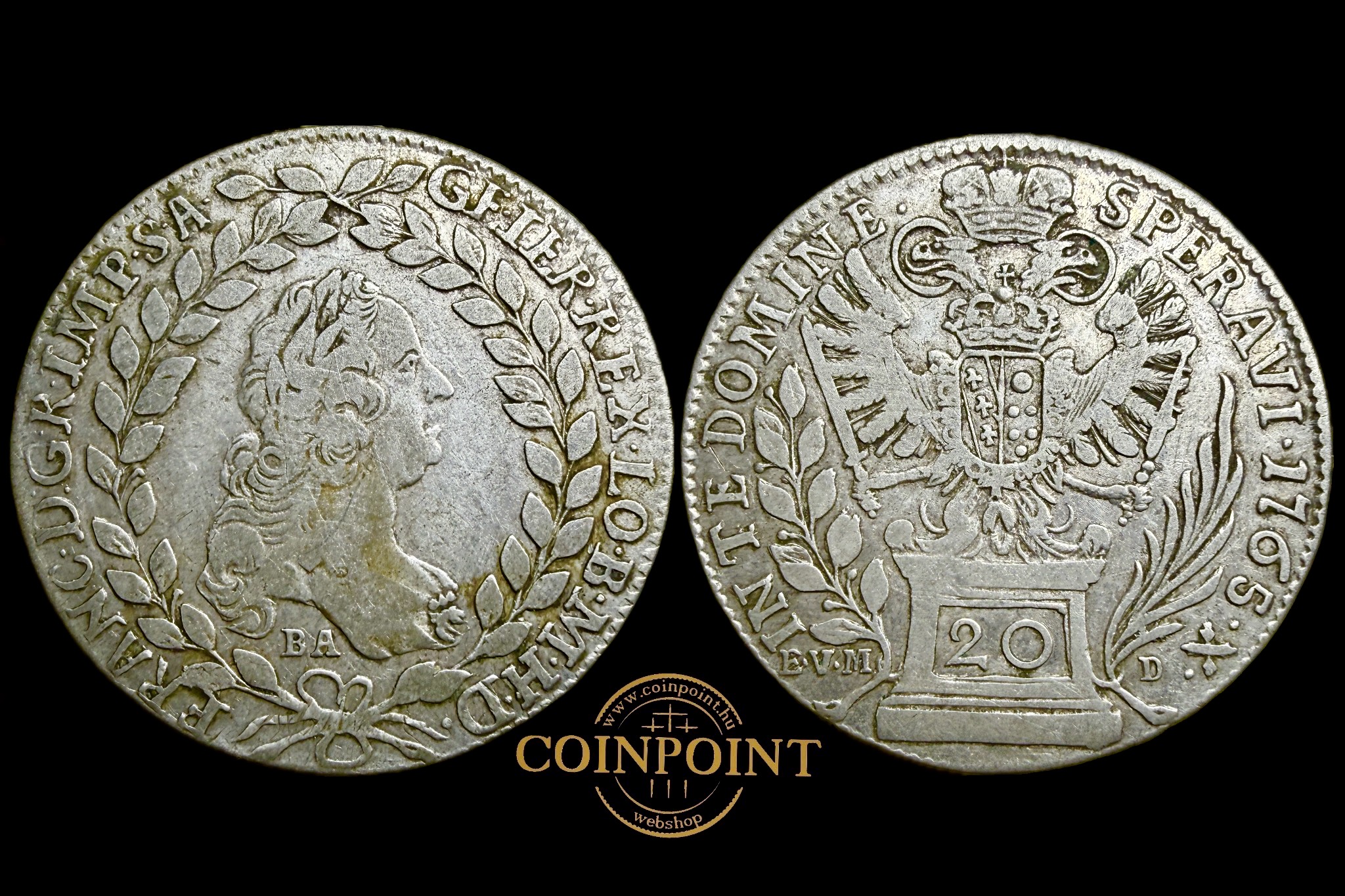 Lotharingiai Ferenc 20 Krajcár 1765 (1766) BA EVMD Posthumus