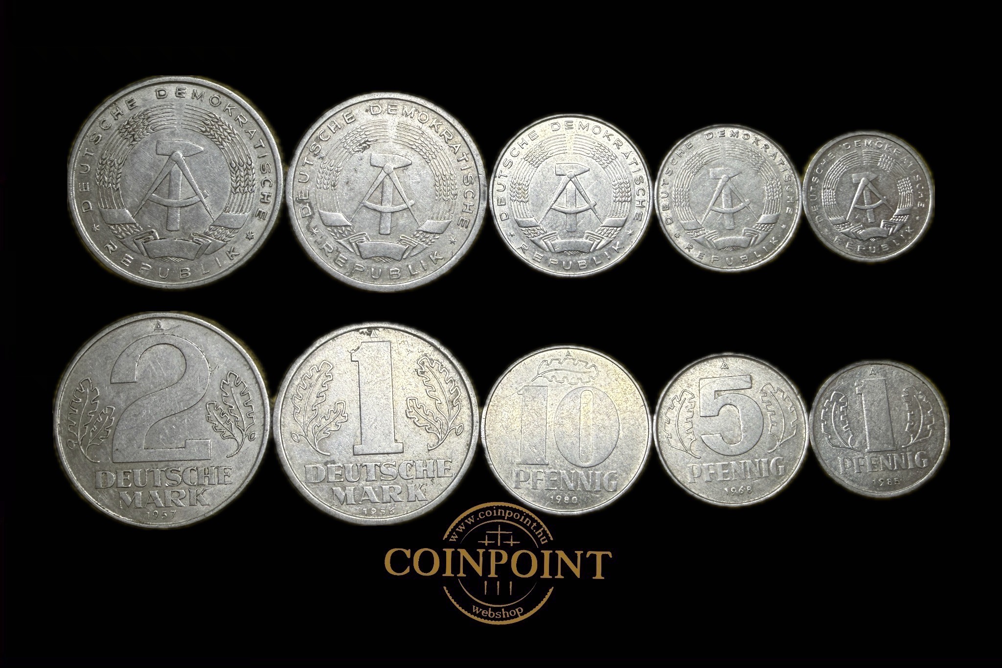 Lot Marka-Pfennig DDR 5db