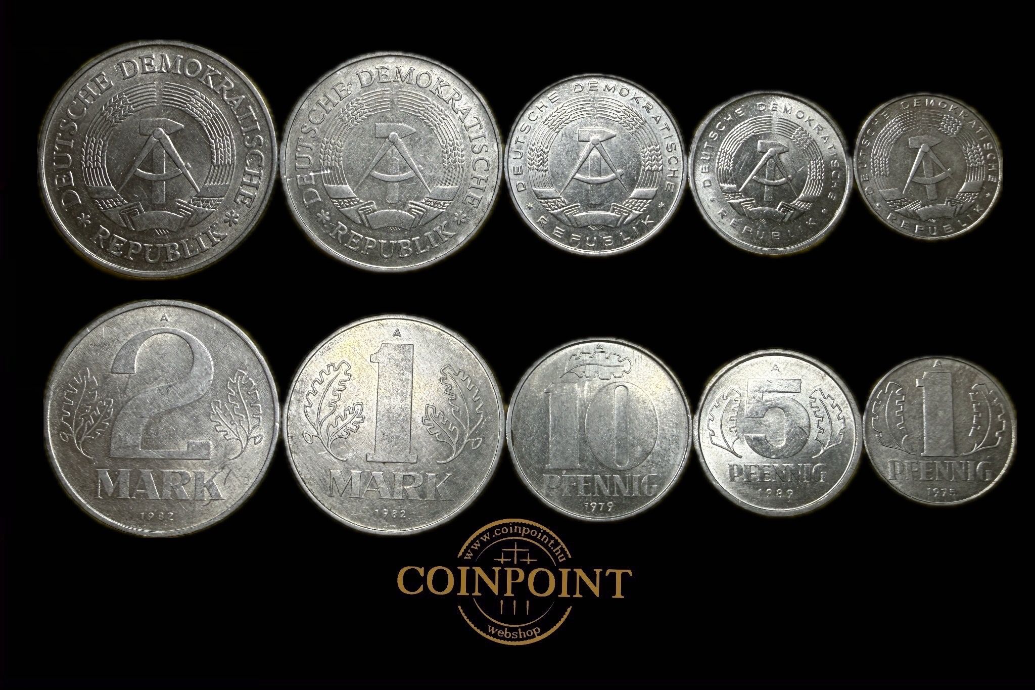 Lot Marka-Pfennig DDR 5db