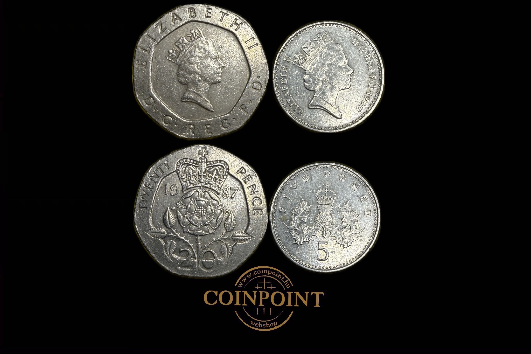 Angol Lot Pence 2db (1987,1990) 