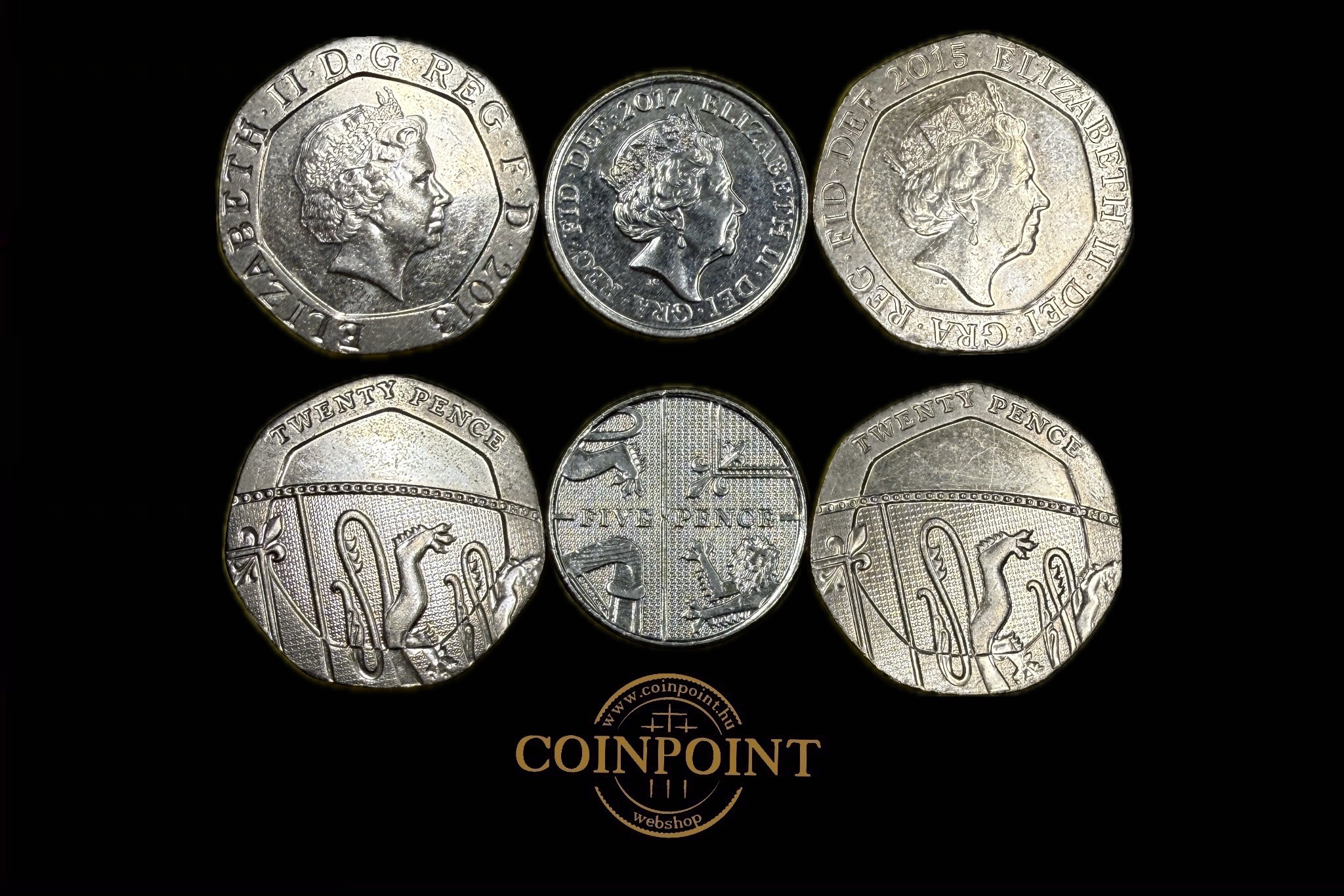 Angol Lot Pence 3db (2013,15,17) 