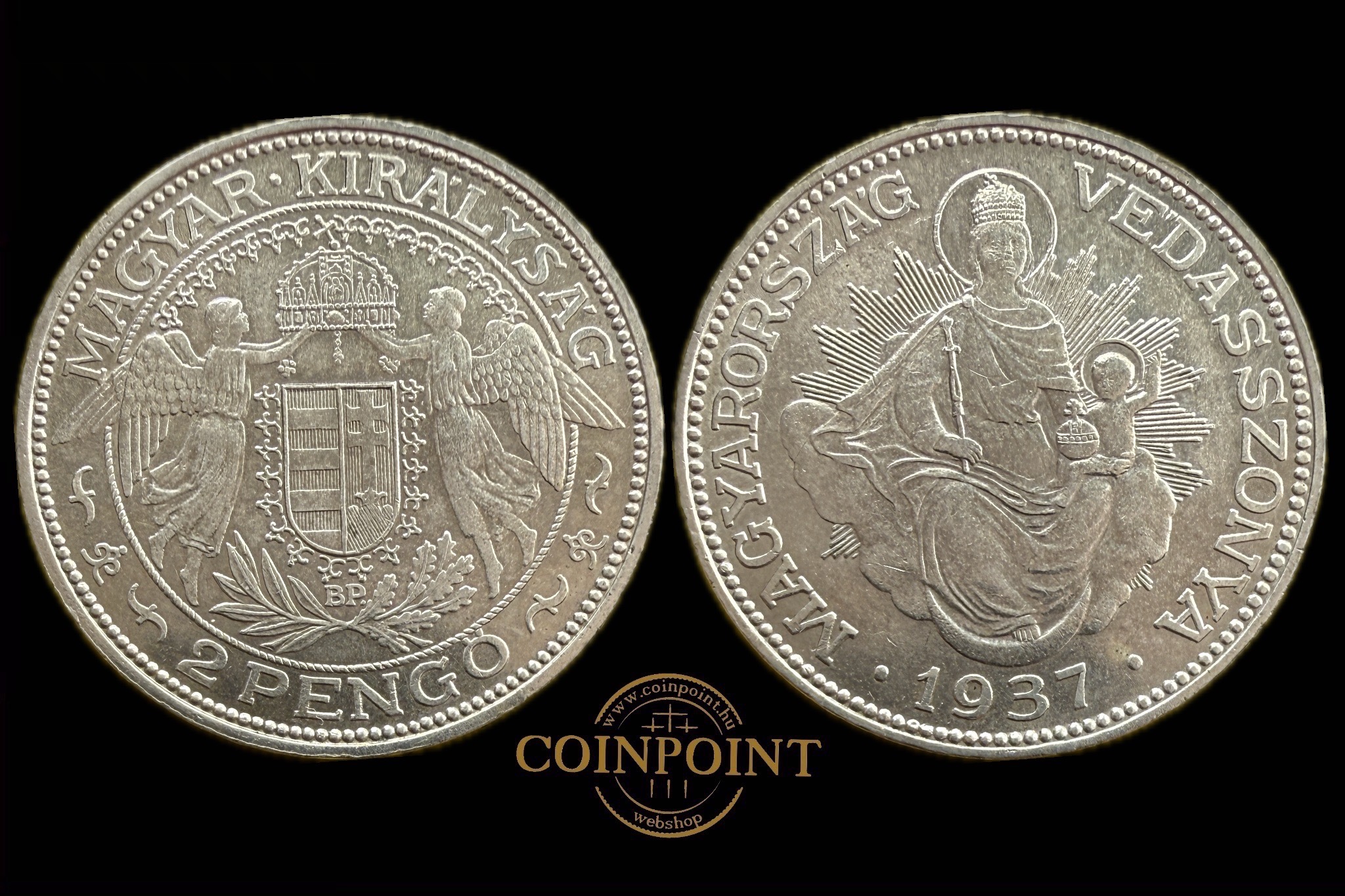 Magyar Királyság (1937) 2 Pengő Adamo P7