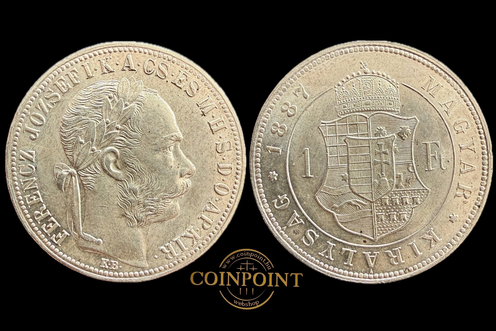 Ferenc József 1 Forint (1887)K-B Adamo M15