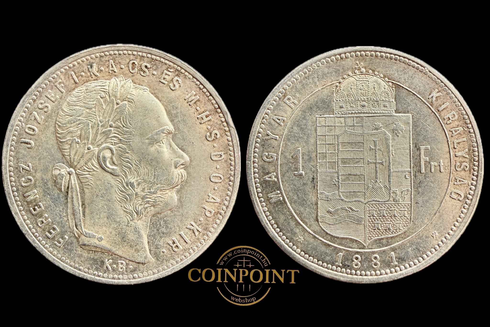 Ferenc József 1 Forint (1881)K-B Adamo M15