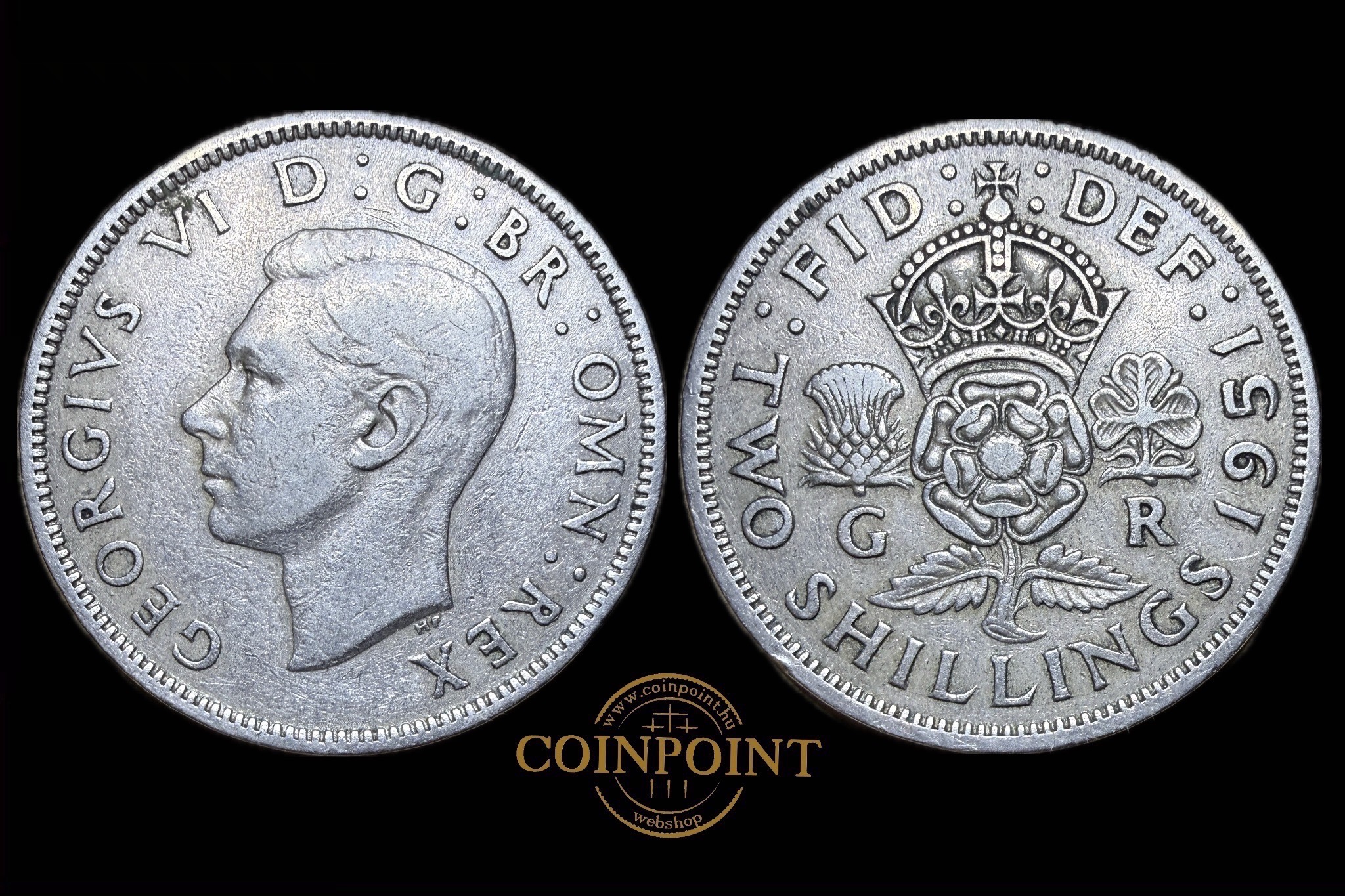 Anglia VI. George 2 Shillings 1951