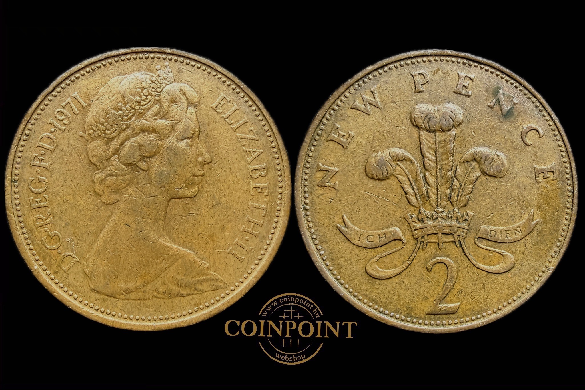 Anglia II.Erzsébet 2 New Pence 1971