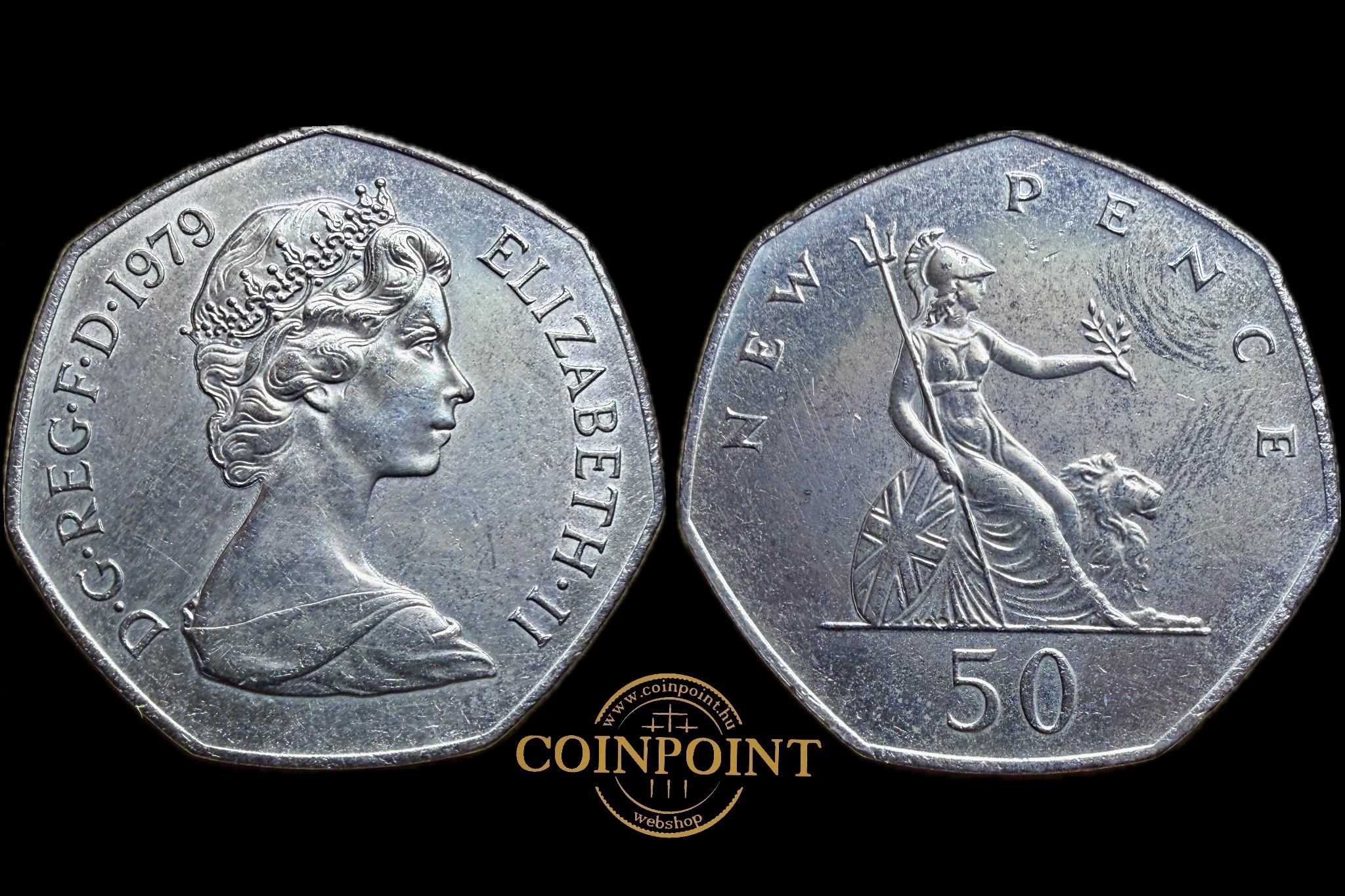 Anglia II.Erzsébet 50 New Pence 1979