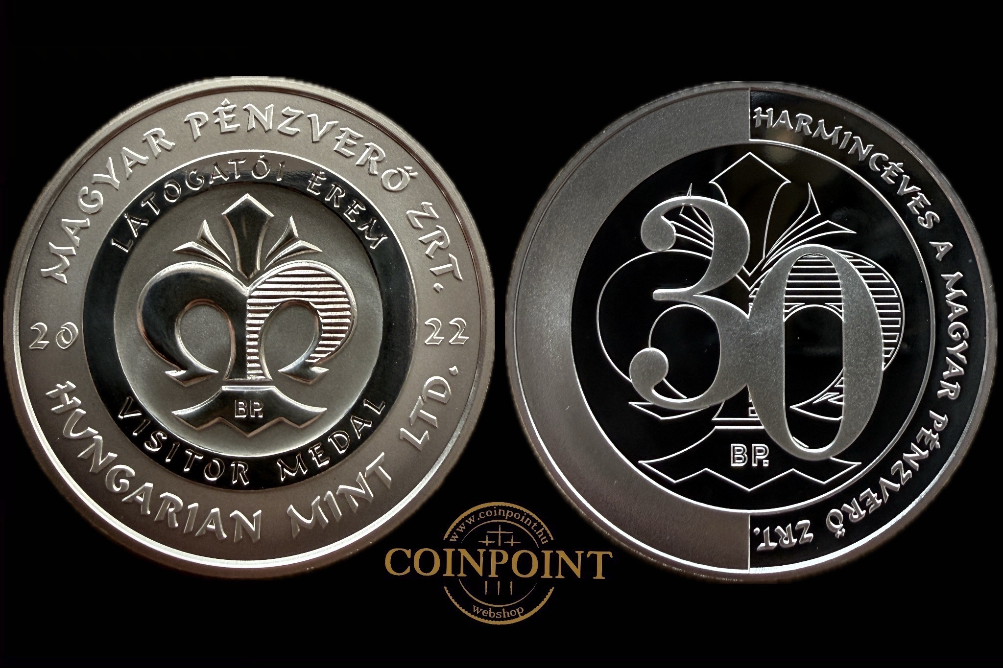 Harmincéves a Magyar Pénzverő Látogató Érem tokban UNC