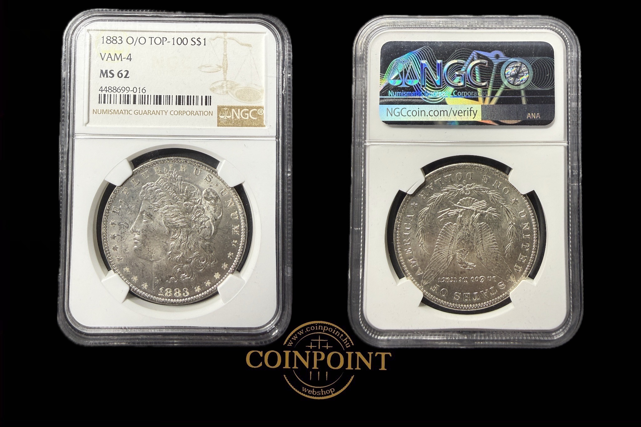 Morgan Dollar NGC 1883 O/O  VAM-4 TOP-100S MS 62 UNC RR!