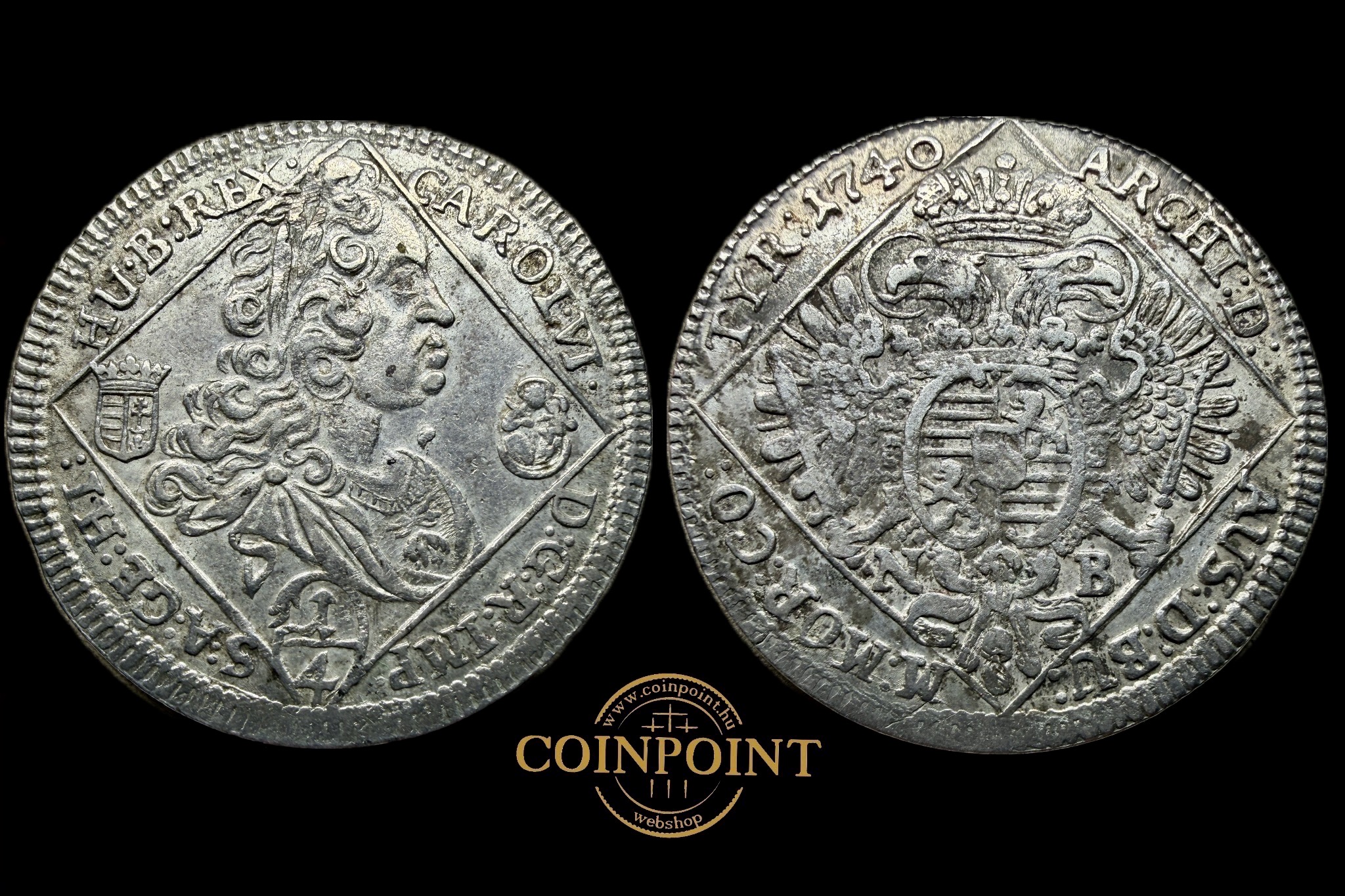 III.Károly 1/4 Tallér 1740 Nagybánya