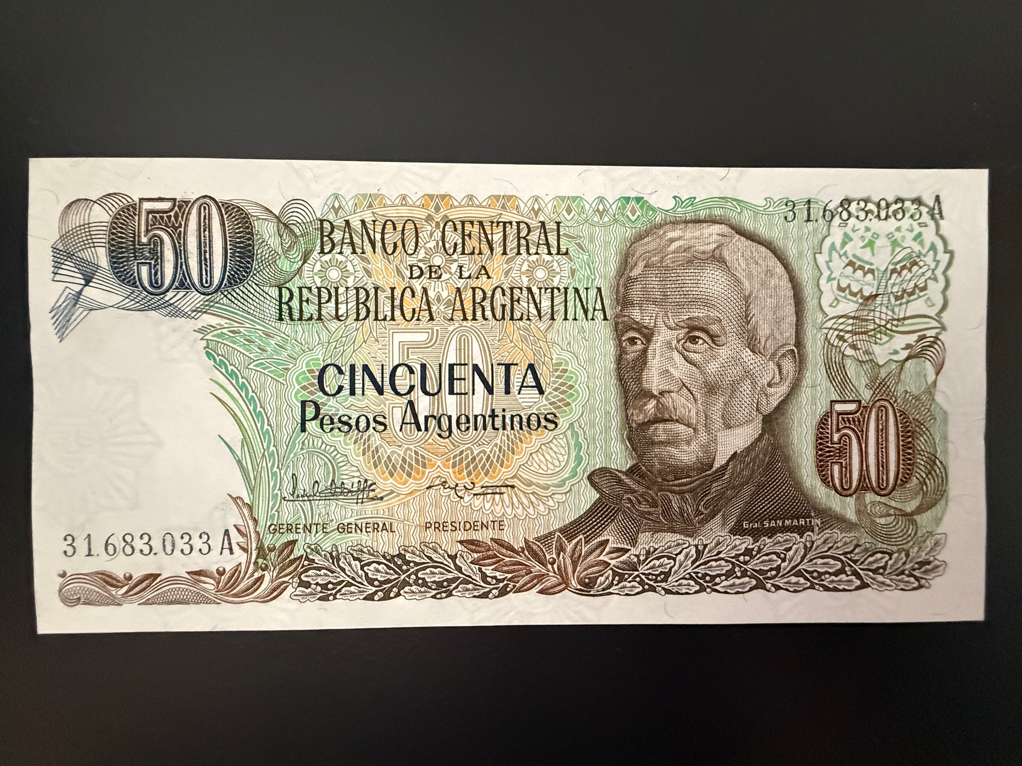 ARGENTINA 50 Pesos Argentinos ND (1983-1985) (P.314) UNC