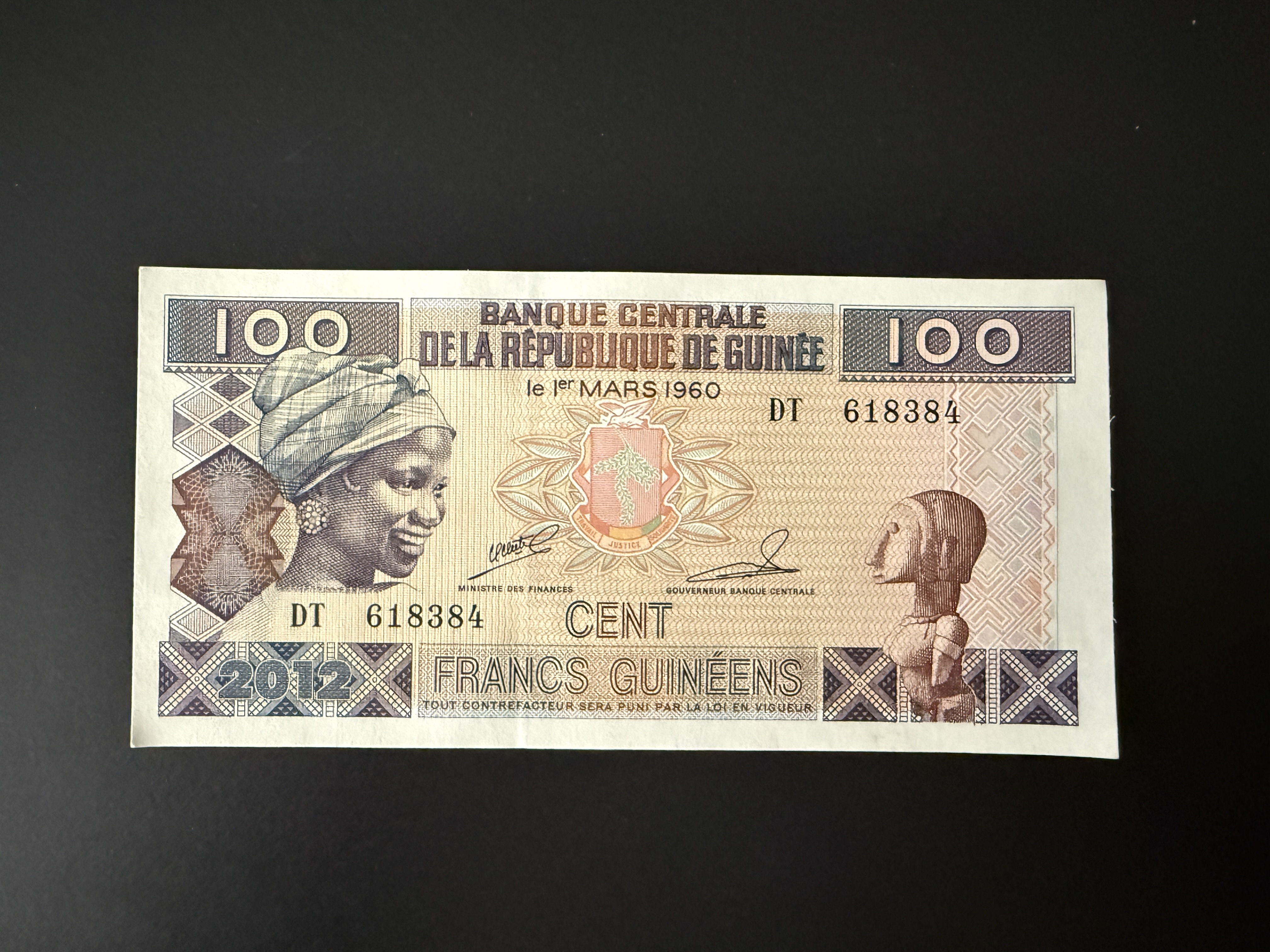 GUINEA 100 Francs 2012 (P.35) UNC
