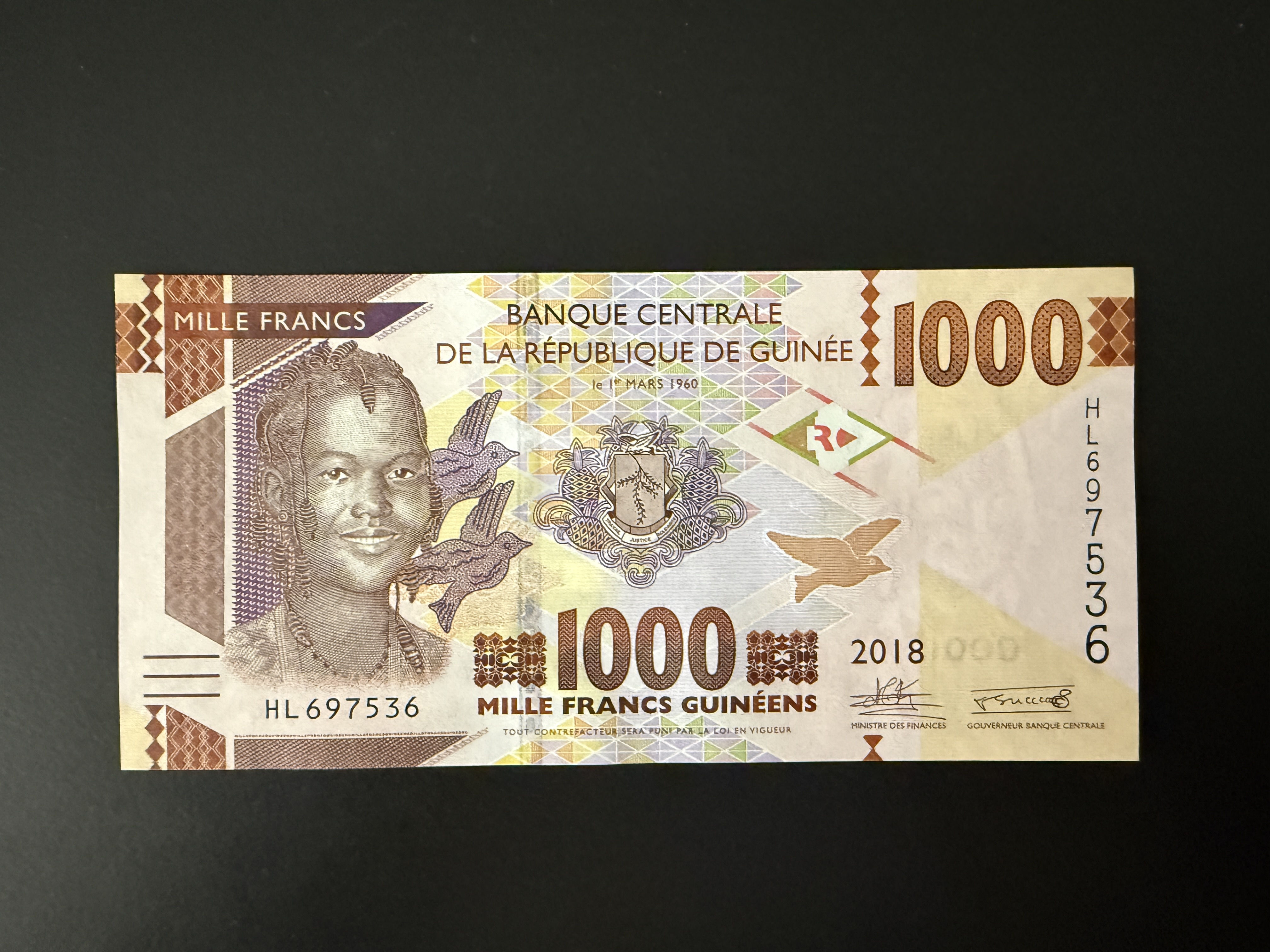 GUINEA 1000 Francs 2018 (2015-2022) (P.48) UNC