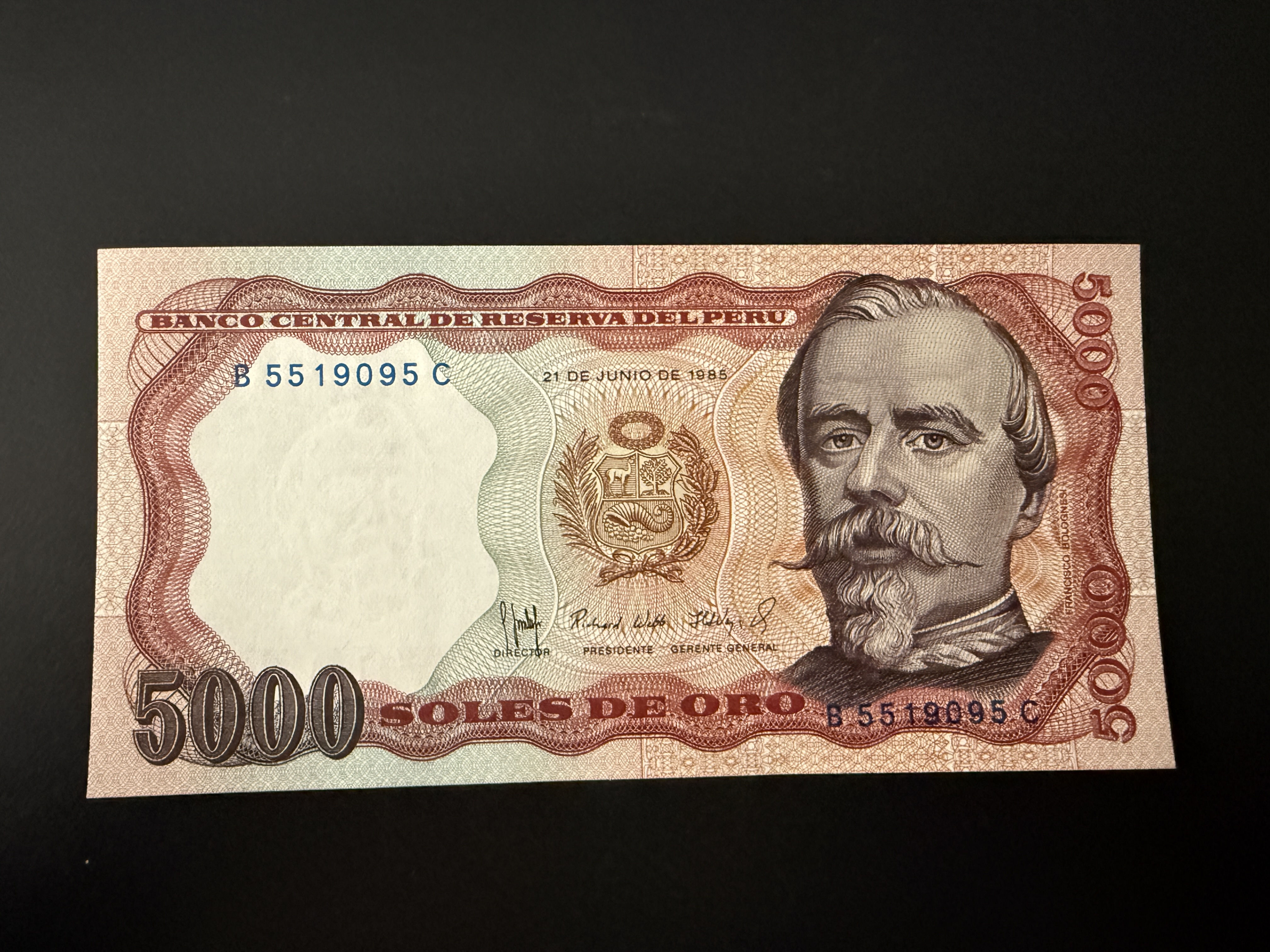 Peru 5000 Soles de Oro 21.6.1985 (P.117c) UNC